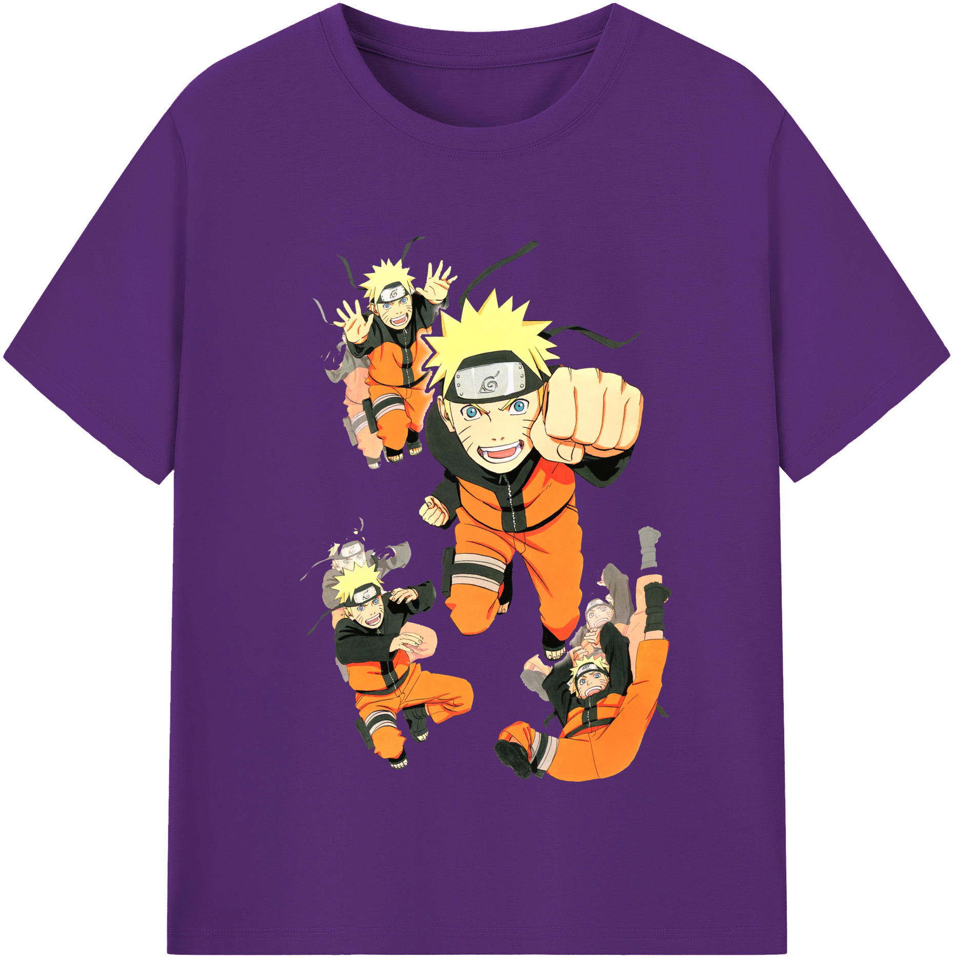 （画像用） NARUTO -ナルト- うずまき ナルト Uzumaki Naruto 綿100％半袖Tシャツ（フロントプリント）