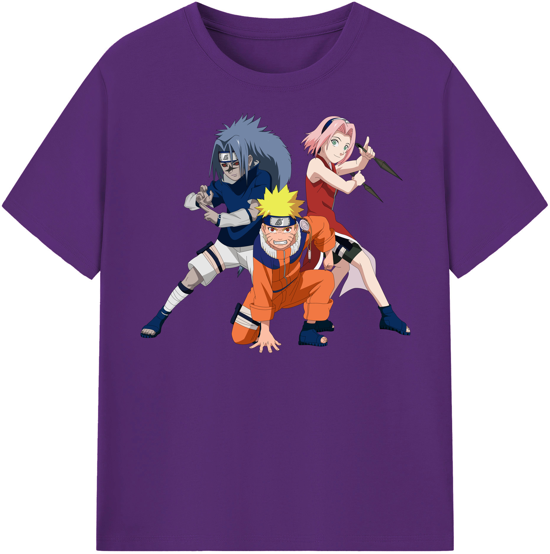 （画像用） NARUTO -ナルト- うずまき ナルト Uzumaki Naruto 綿100％半袖Tシャツ（フロントプリント）