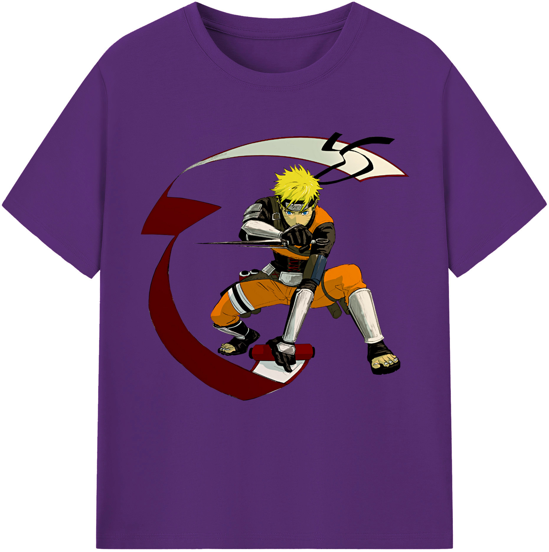 （画像用） NARUTO -ナルト- うずまき ナルト Uzumaki Naruto 綿100％半袖Tシャツ（フロントプリント）