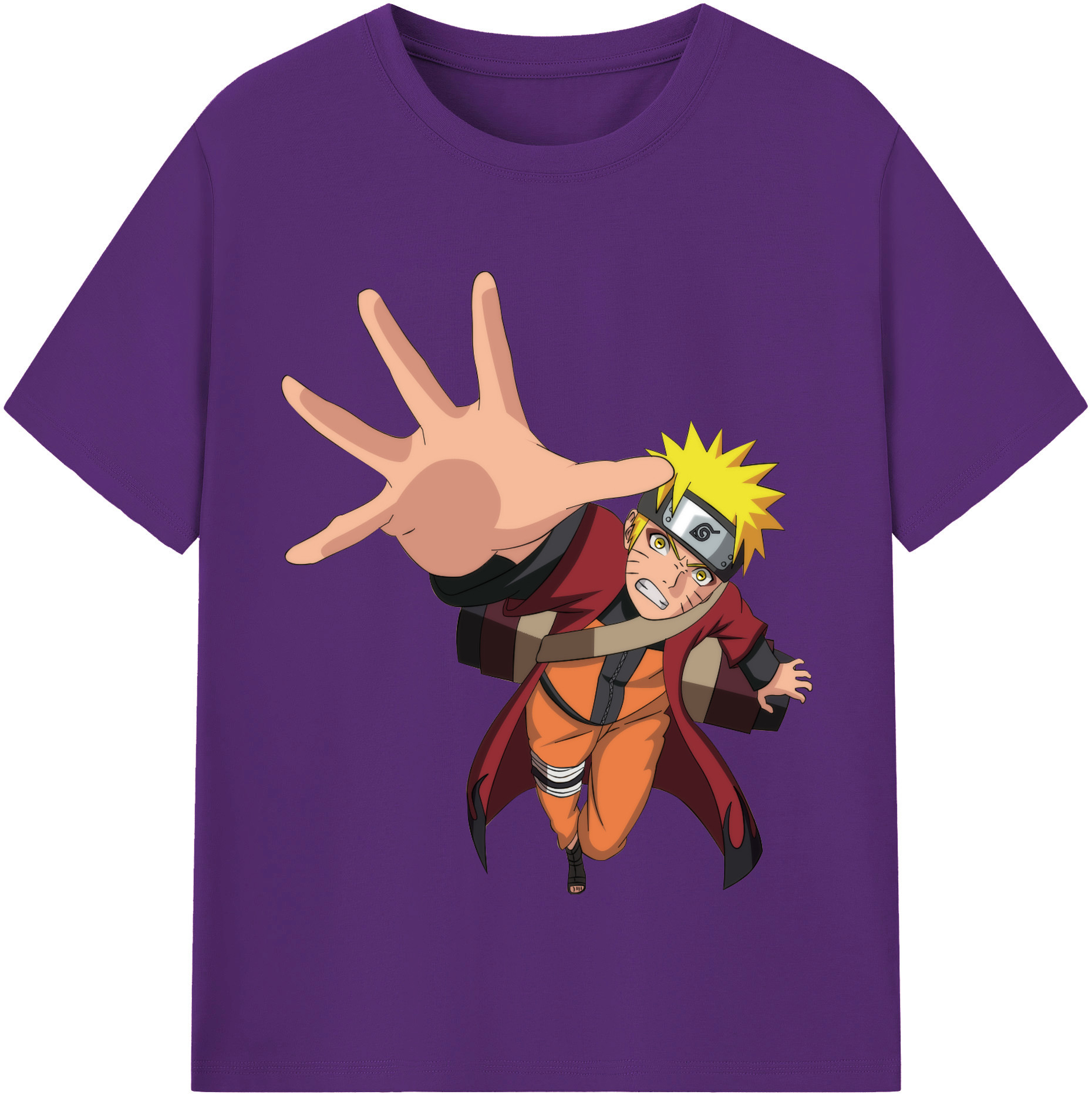 （画像用） NARUTO -ナルト- うずまき ナルト Uzumaki Naruto 綿100％半袖Tシャツ（フロントプリント）