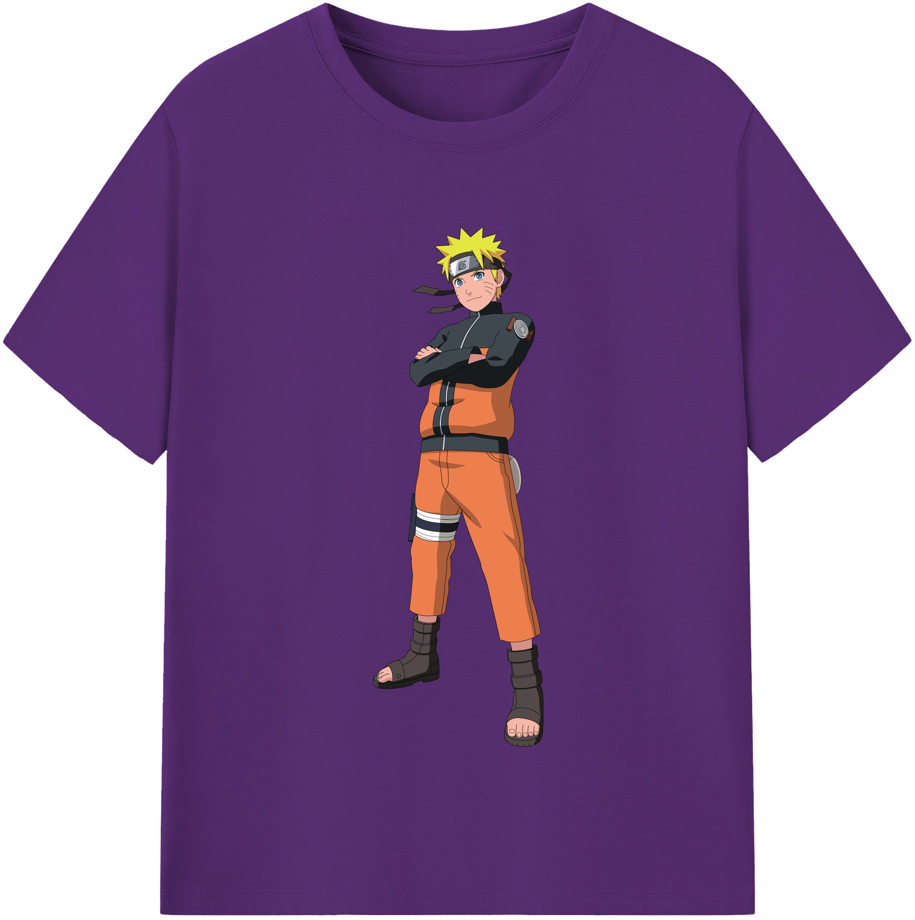 （画像用） NARUTO -ナルト- うずまき ナルト Uzumaki Naruto 綿100％半袖Tシャツ（フロントプリント）