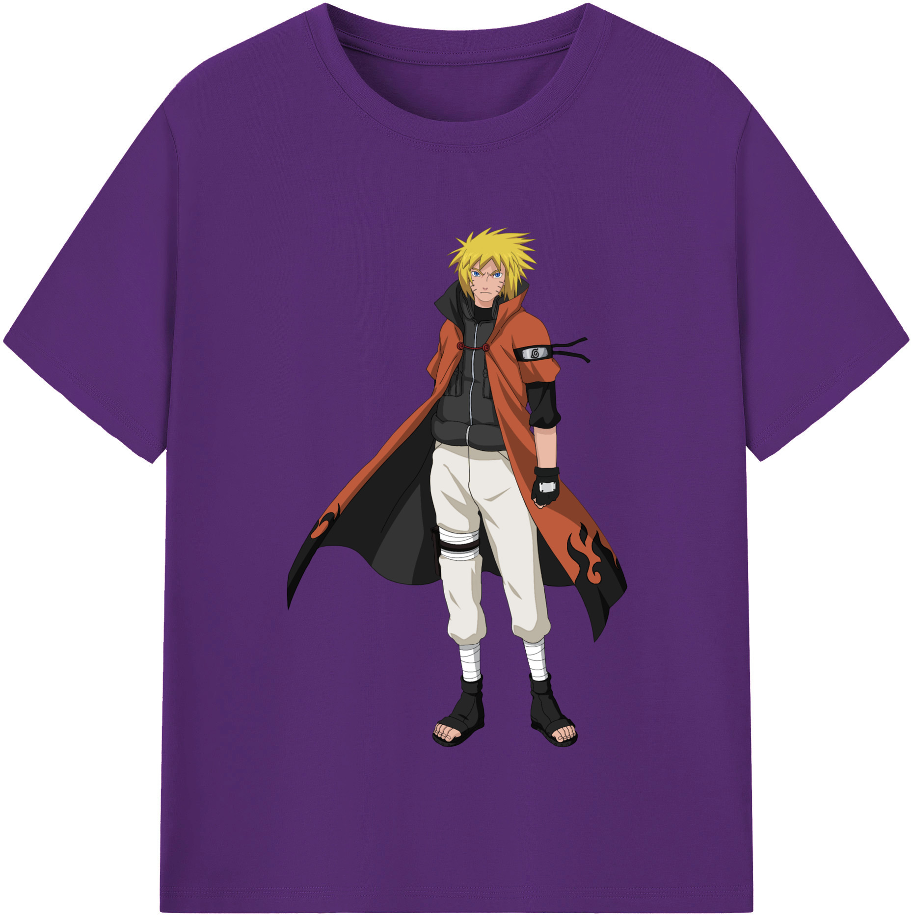 （画像用） NARUTO -ナルト- うずまき ナルト Uzumaki Naruto 綿100％半袖Tシャツ（フロントプリント）