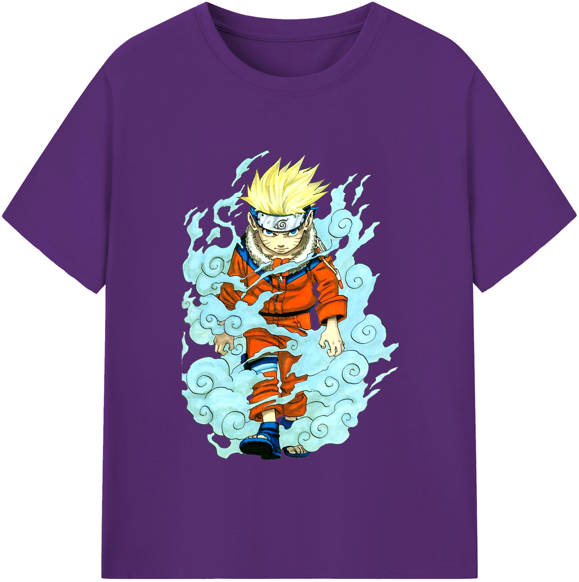 （画像用） NARUTO -ナルト- うずまき ナルト Uzumaki Naruto 綿100％半袖Tシャツ（フロントプリント）