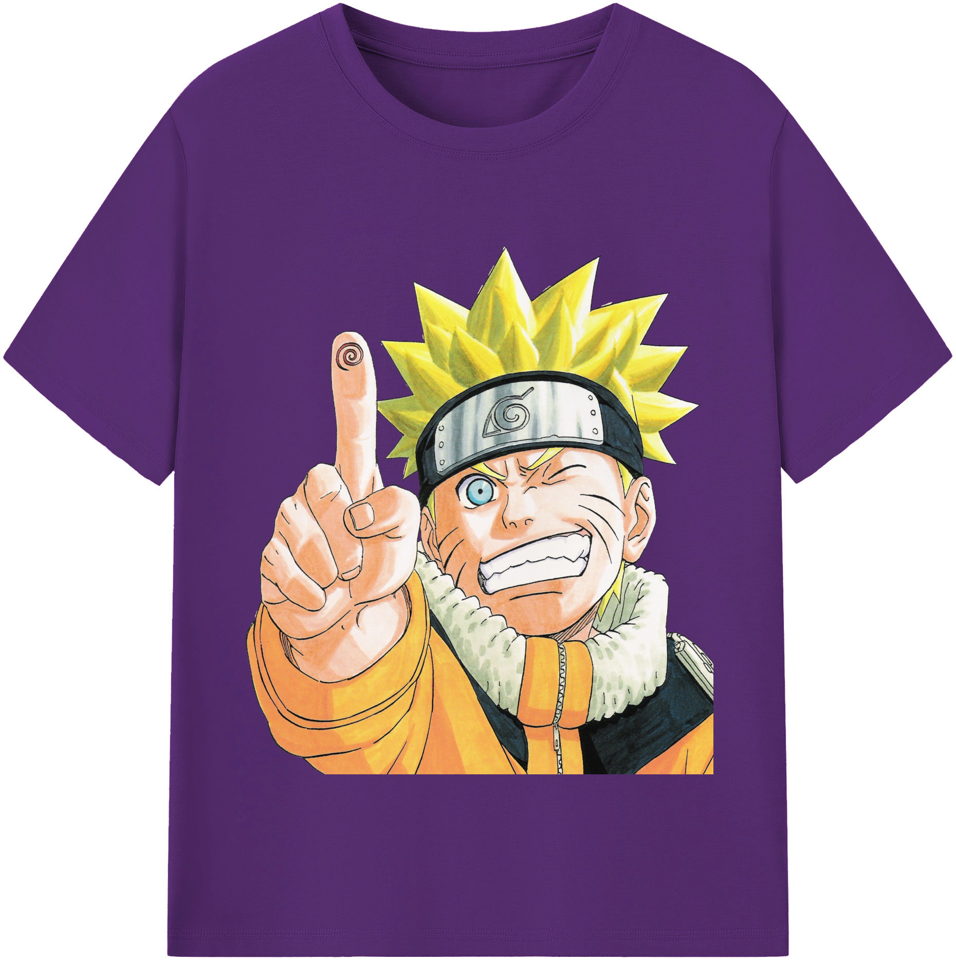 （画像用） NARUTO -ナルト- うずまき ナルト Uzumaki Naruto 綿100％半袖Tシャツ（フロントプリント）