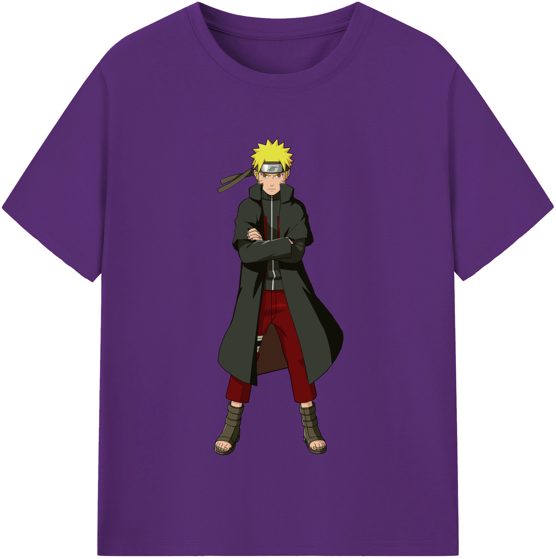 （画像用） NARUTO -ナルト- うずまき ナルト Uzumaki Naruto 綿100％半袖Tシャツ（フロントプリント）