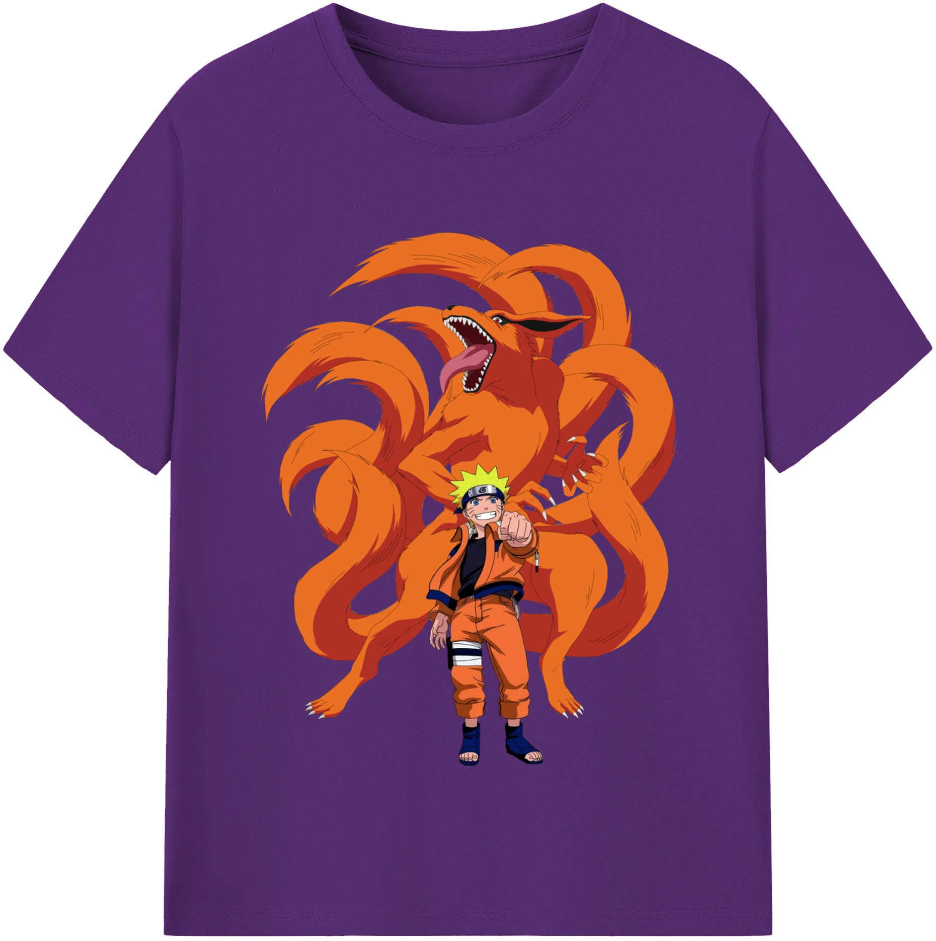 （画像用） NARUTO -ナルト- うずまき ナルト Uzumaki Naruto 綿100％半袖Tシャツ（フロントプリント）