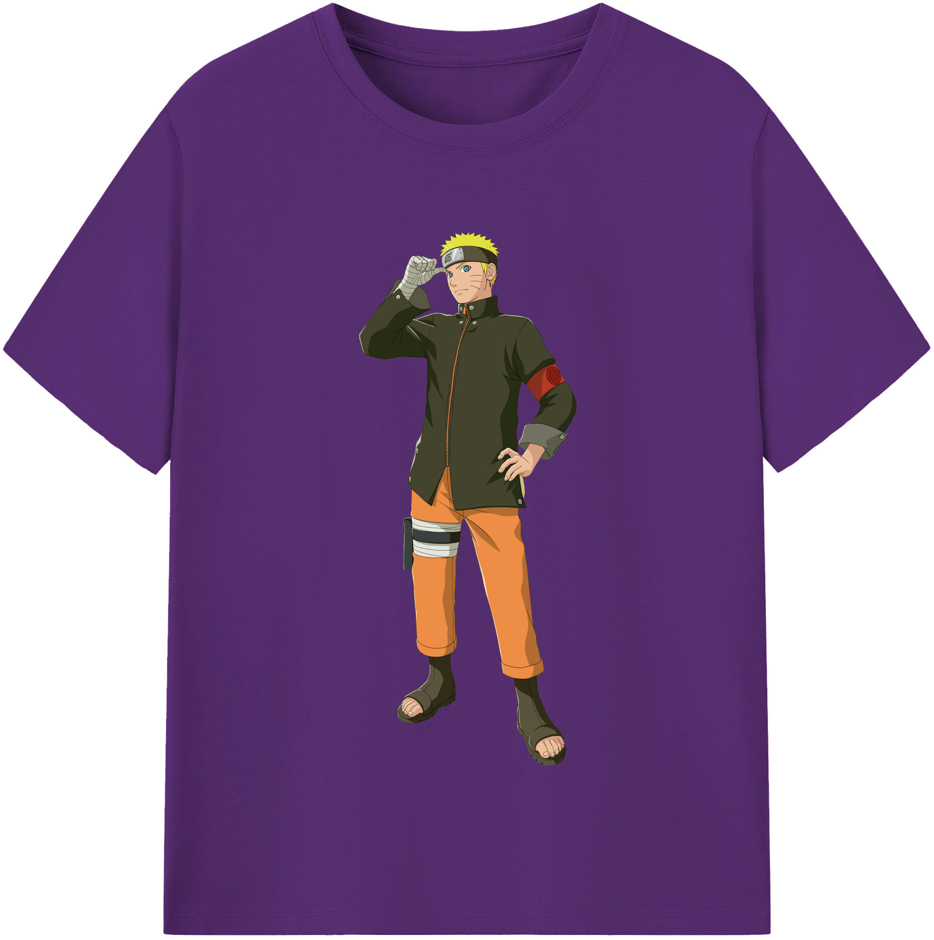 （画像用） NARUTO -ナルト- うずまき ナルト Uzumaki Naruto 綿100％半袖Tシャツ（フロントプリント）