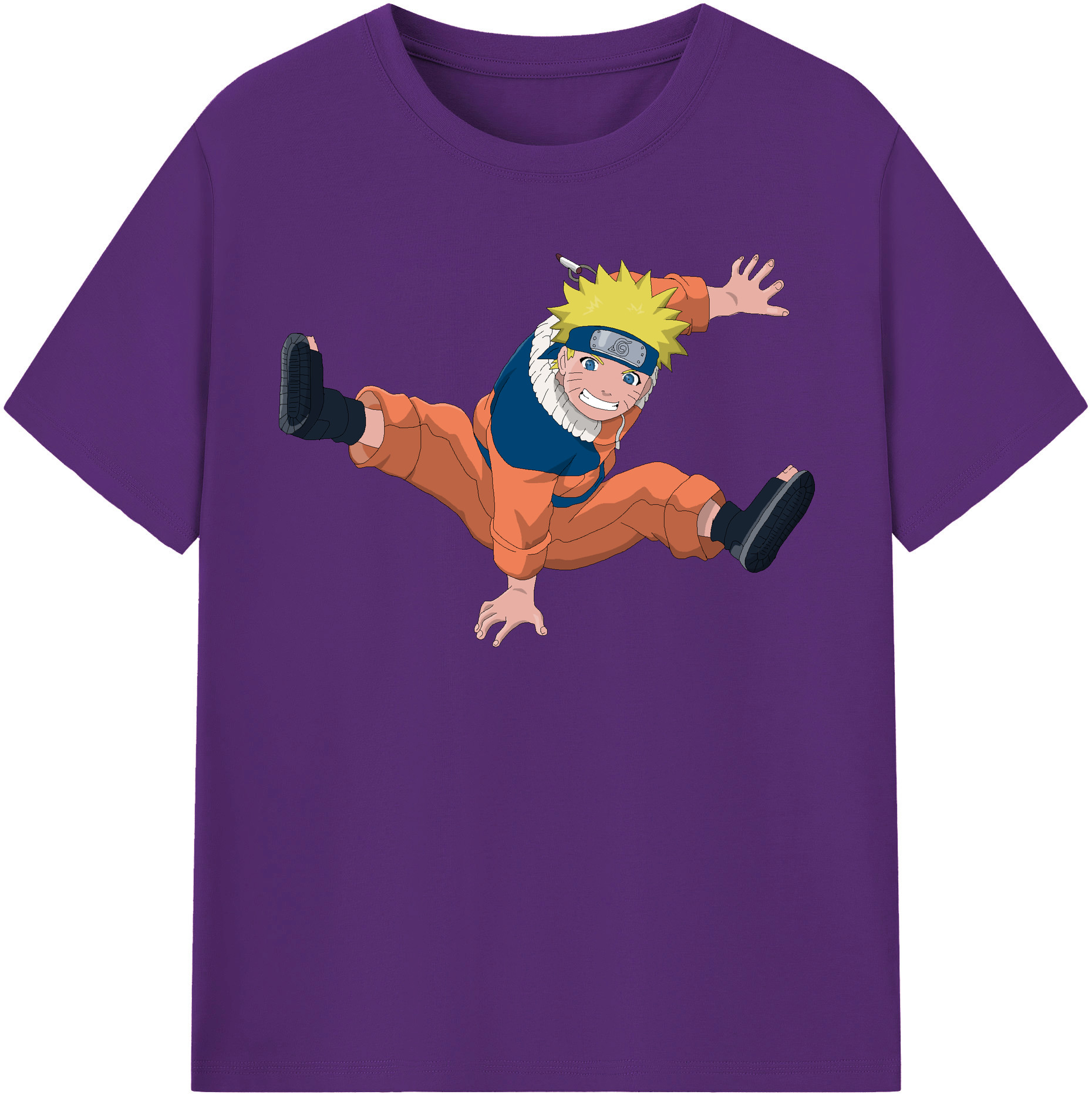（画像用） NARUTO -ナルト- うずまき ナルト Uzumaki Naruto 綿100％半袖Tシャツ（フロントプリント）