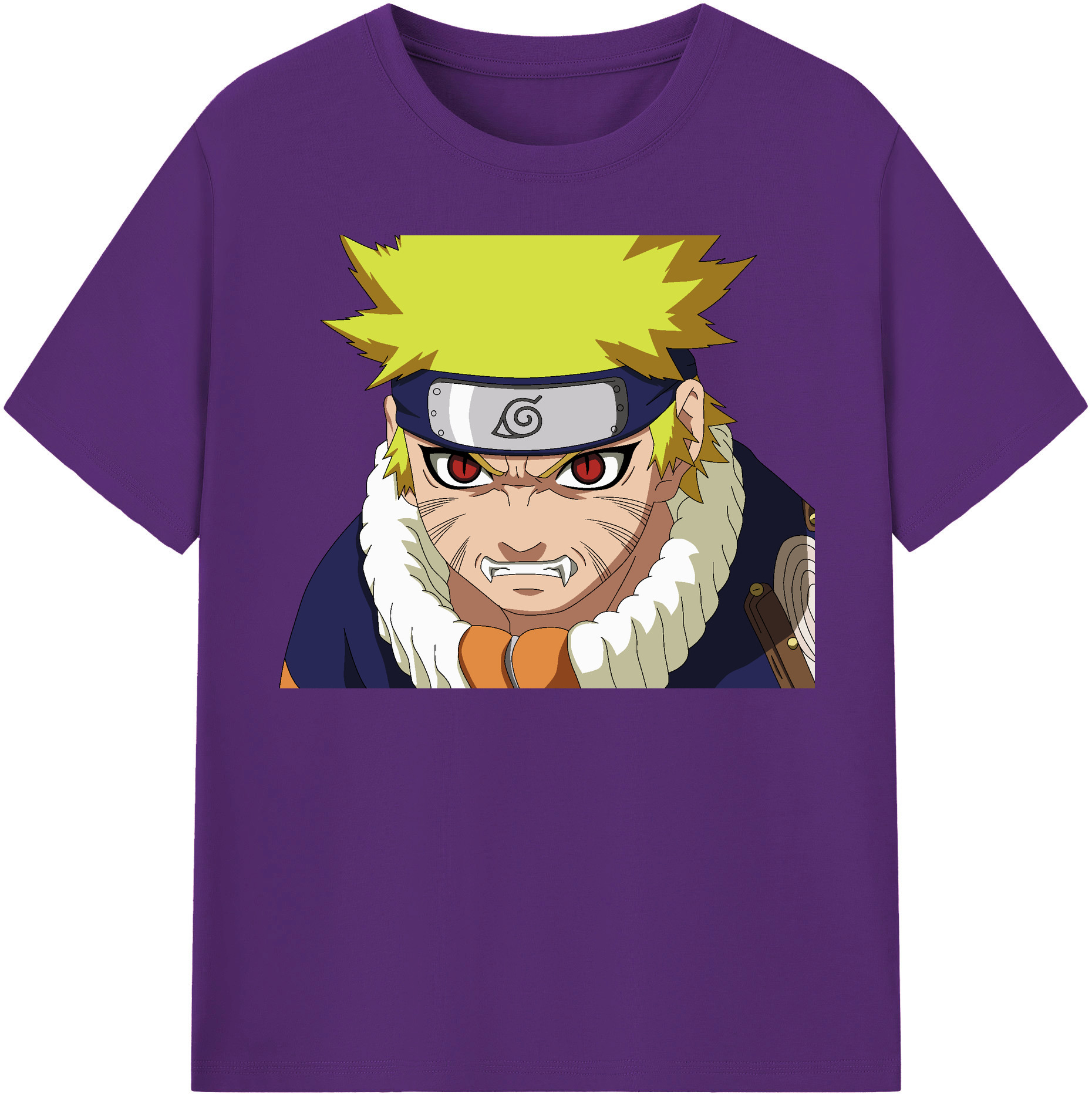（画像用） NARUTO -ナルト- うずまき ナルト Uzumaki Naruto 綿100％半袖Tシャツ（フロントプリント）