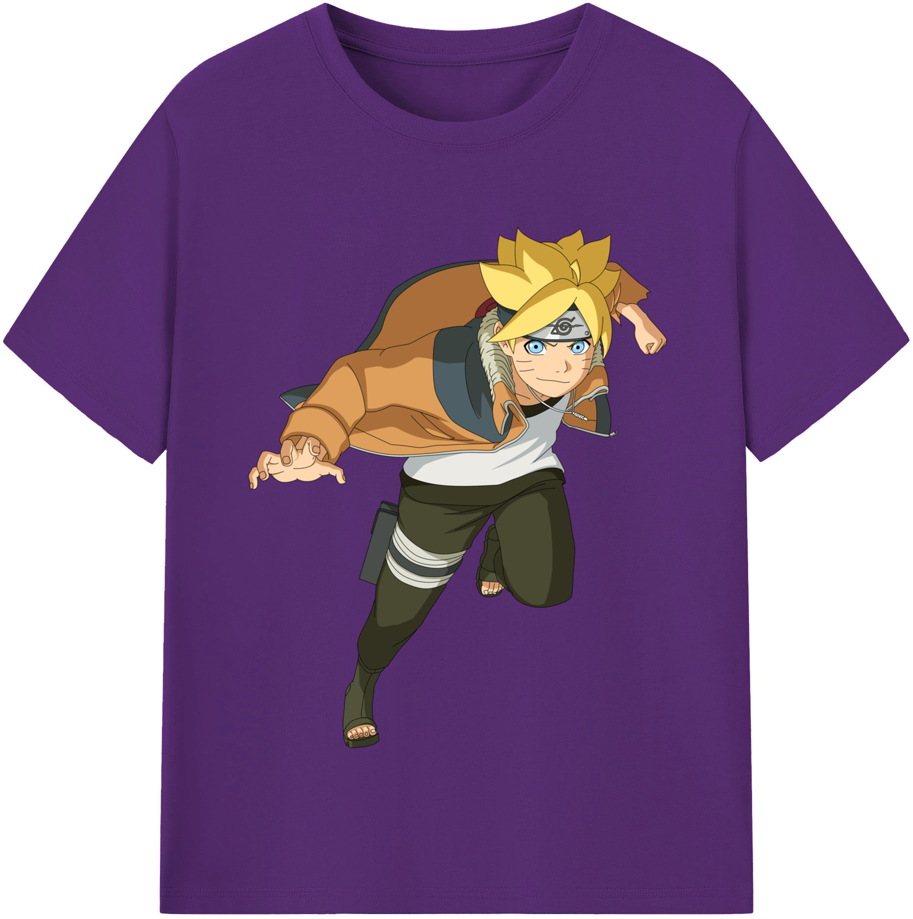 （画像用） NARUTO -ナルト- うずまき ナルト Uzumaki Naruto 綿100％半袖Tシャツ（フロントプリント）