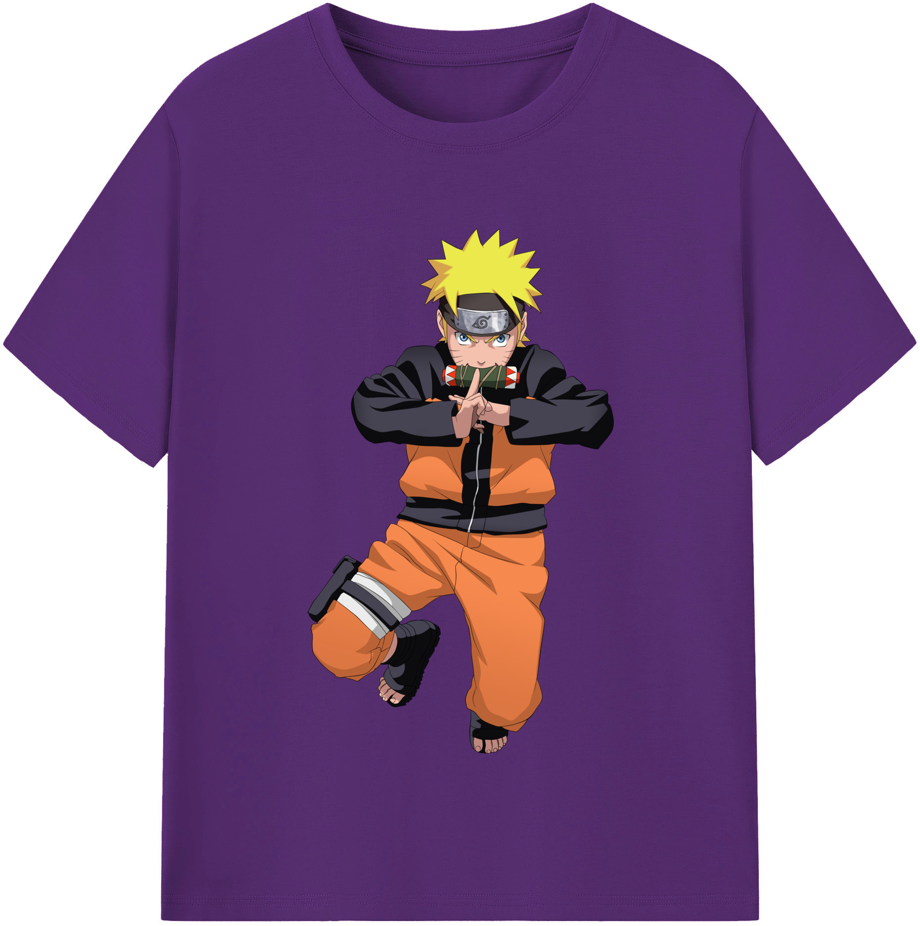 （画像用） NARUTO -ナルト- うずまき ナルト Uzumaki Naruto 綿100％半袖Tシャツ（フロントプリント）