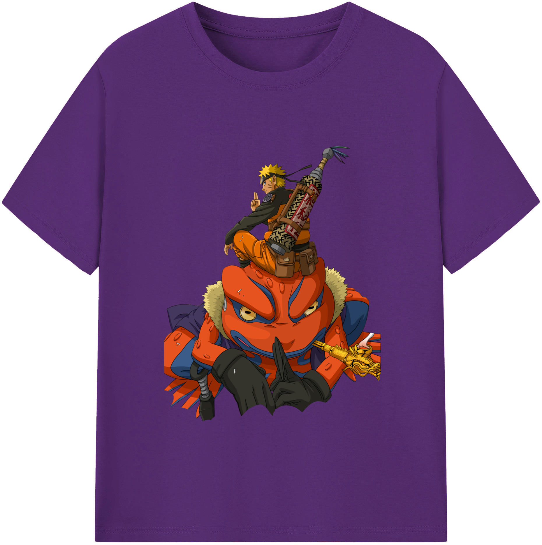 （画像用） NARUTO -ナルト- うずまき ナルト Uzumaki Naruto 綿100％半袖Tシャツ（フロントプリント）