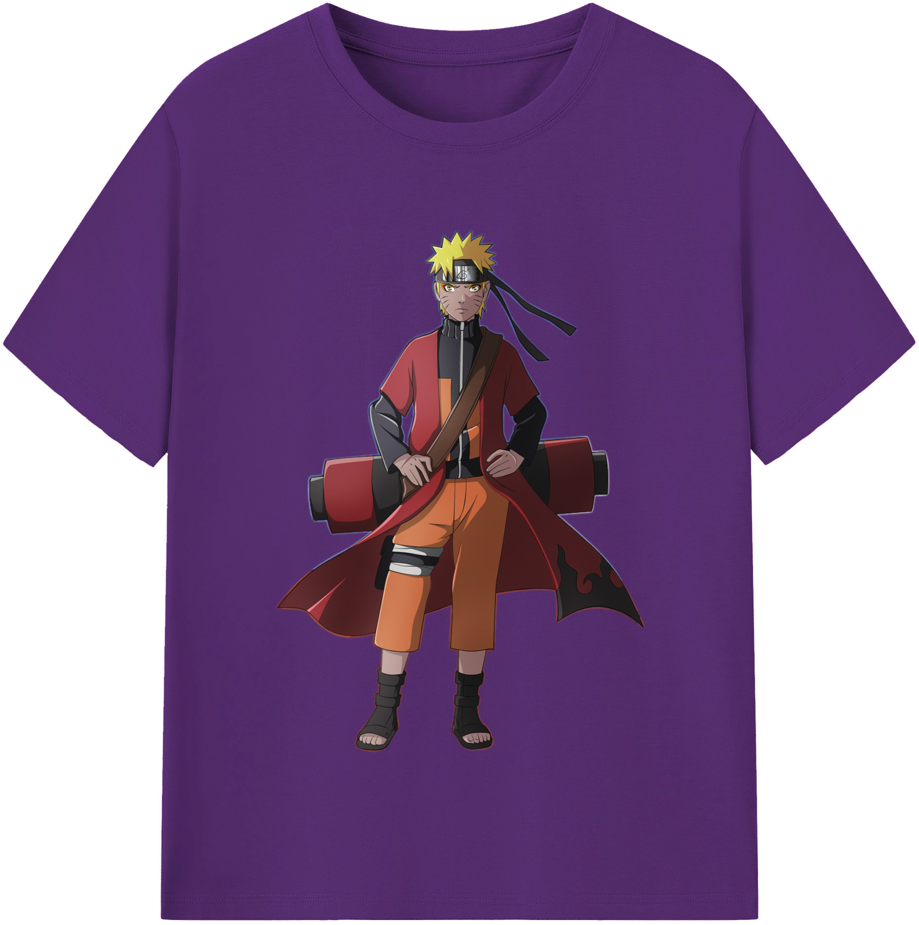 （画像用） NARUTO -ナルト- うずまき ナルト Uzumaki Naruto 綿100％半袖Tシャツ（フロントプリント）