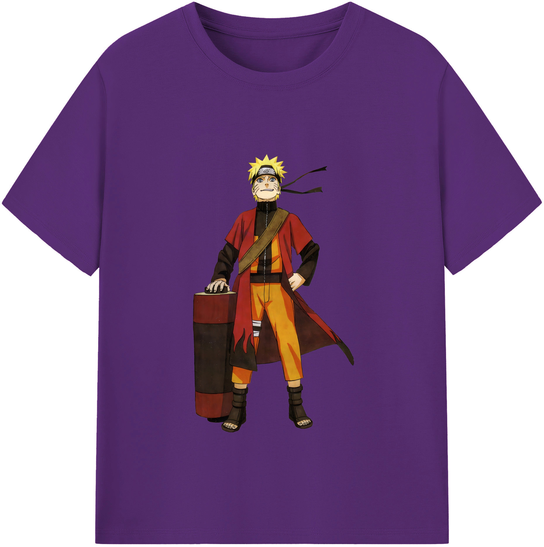 （画像用） NARUTO -ナルト- うずまき ナルト Uzumaki Naruto 綿100％半袖Tシャツ（フロントプリント）