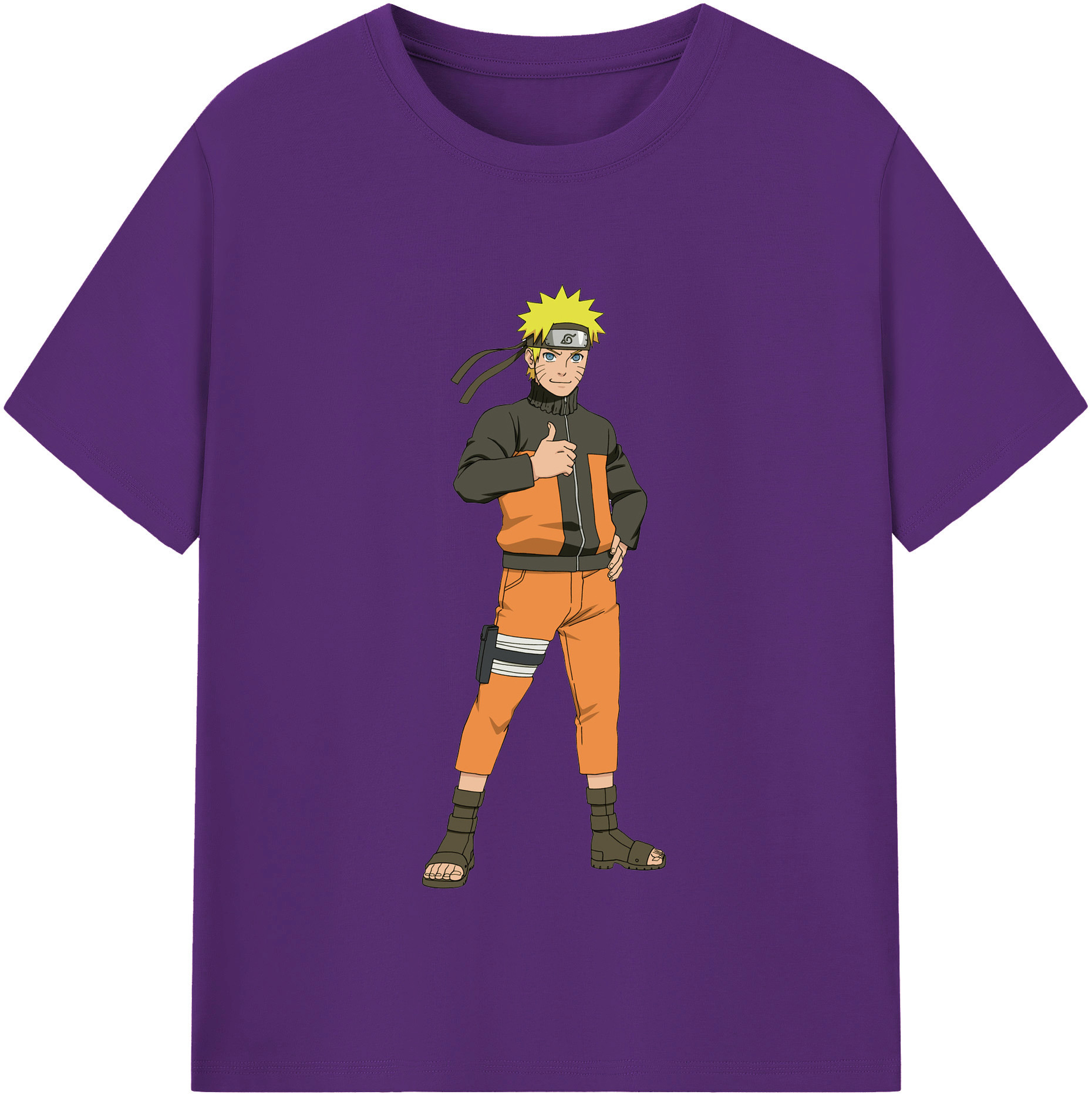 （画像用） NARUTO -ナルト- うずまき ナルト Uzumaki Naruto 綿100％半袖Tシャツ（フロントプリント）