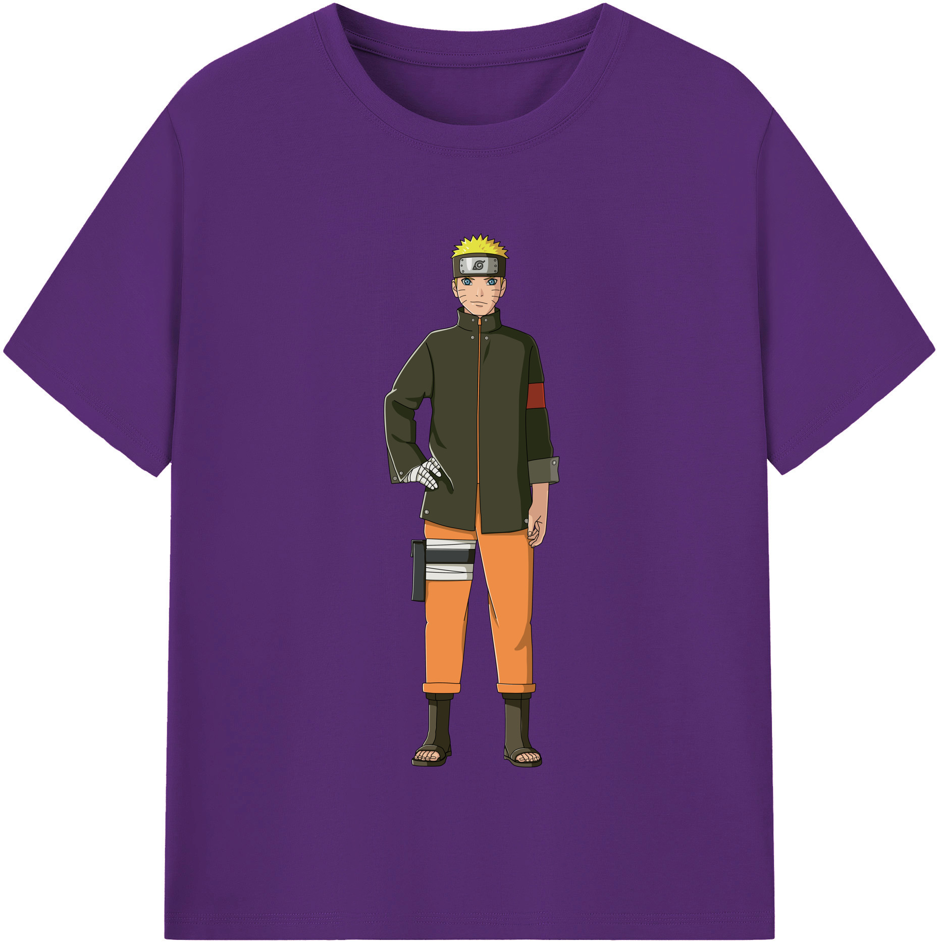 （画像用） NARUTO -ナルト- うずまき ナルト Uzumaki Naruto 綿100％半袖Tシャツ（フロントプリント）