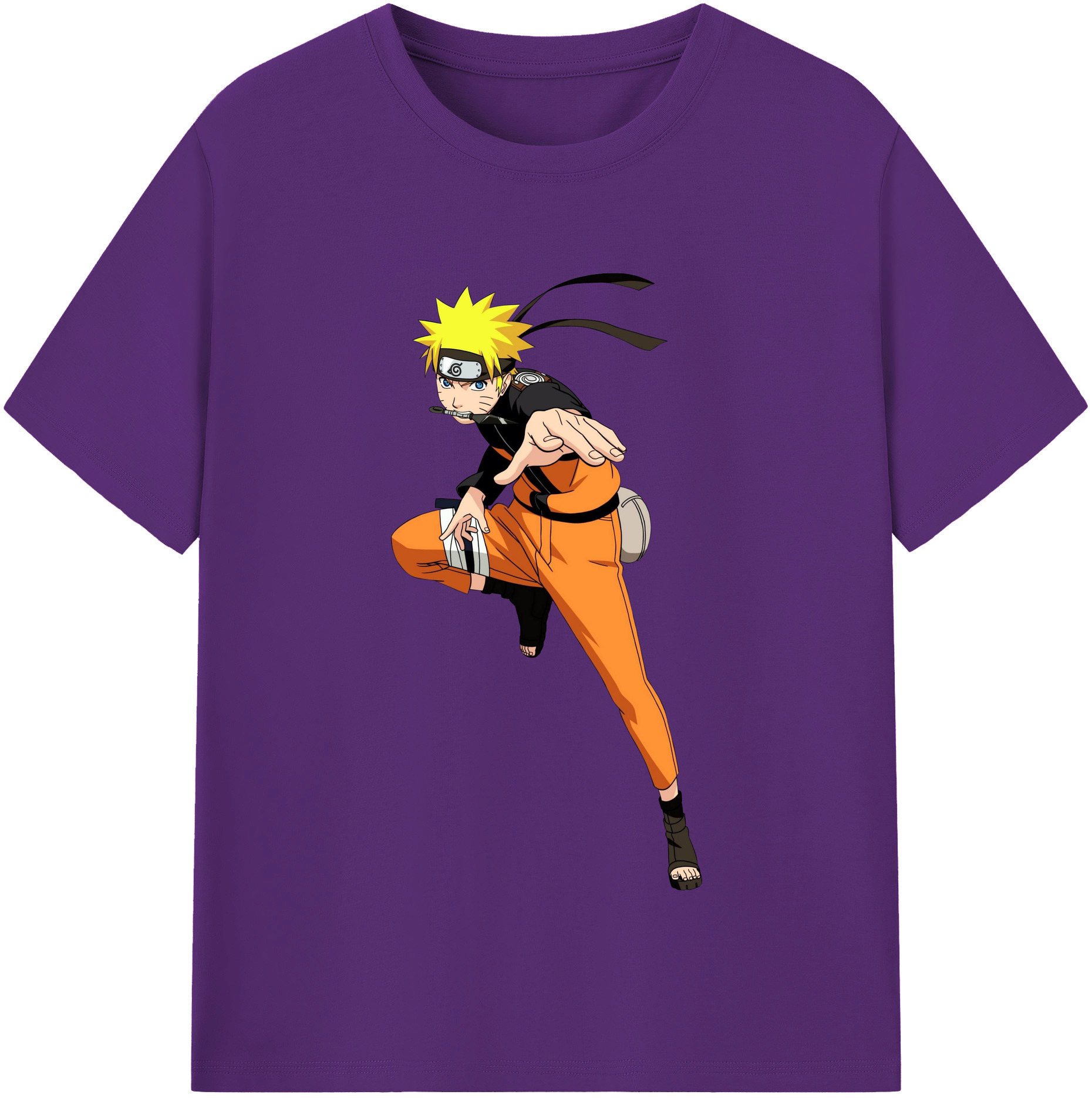 （画像用） NARUTO -ナルト- うずまき ナルト Uzumaki Naruto 綿100％半袖Tシャツ（フロントプリント）