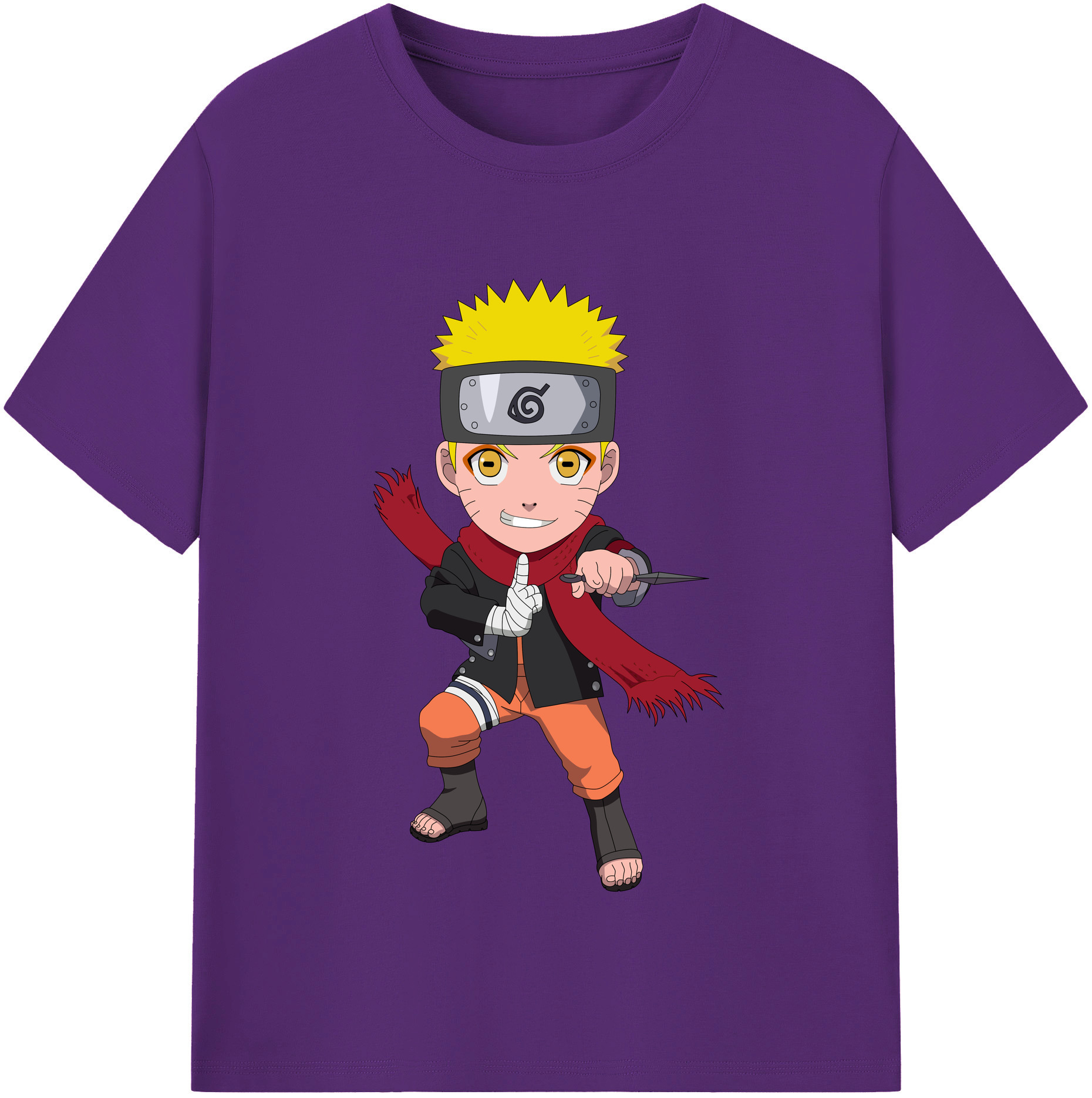 （画像用） NARUTO -ナルト- うずまき ナルト Uzumaki Naruto 綿100％半袖Tシャツ（フロントプリント）