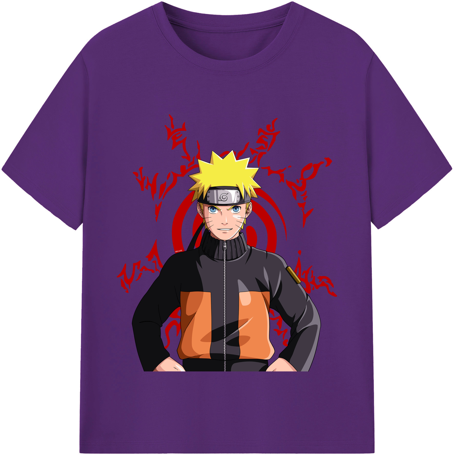 （画像用） NARUTO -ナルト- うずまき ナルト Uzumaki Naruto 綿100％半袖Tシャツ（フロントプリント）
