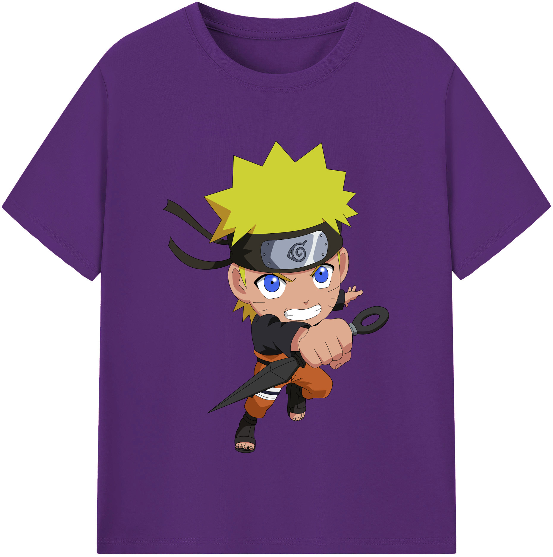 （画像用） NARUTO -ナルト- うずまき ナルト Uzumaki Naruto 綿100％半袖Tシャツ（フロントプリント）