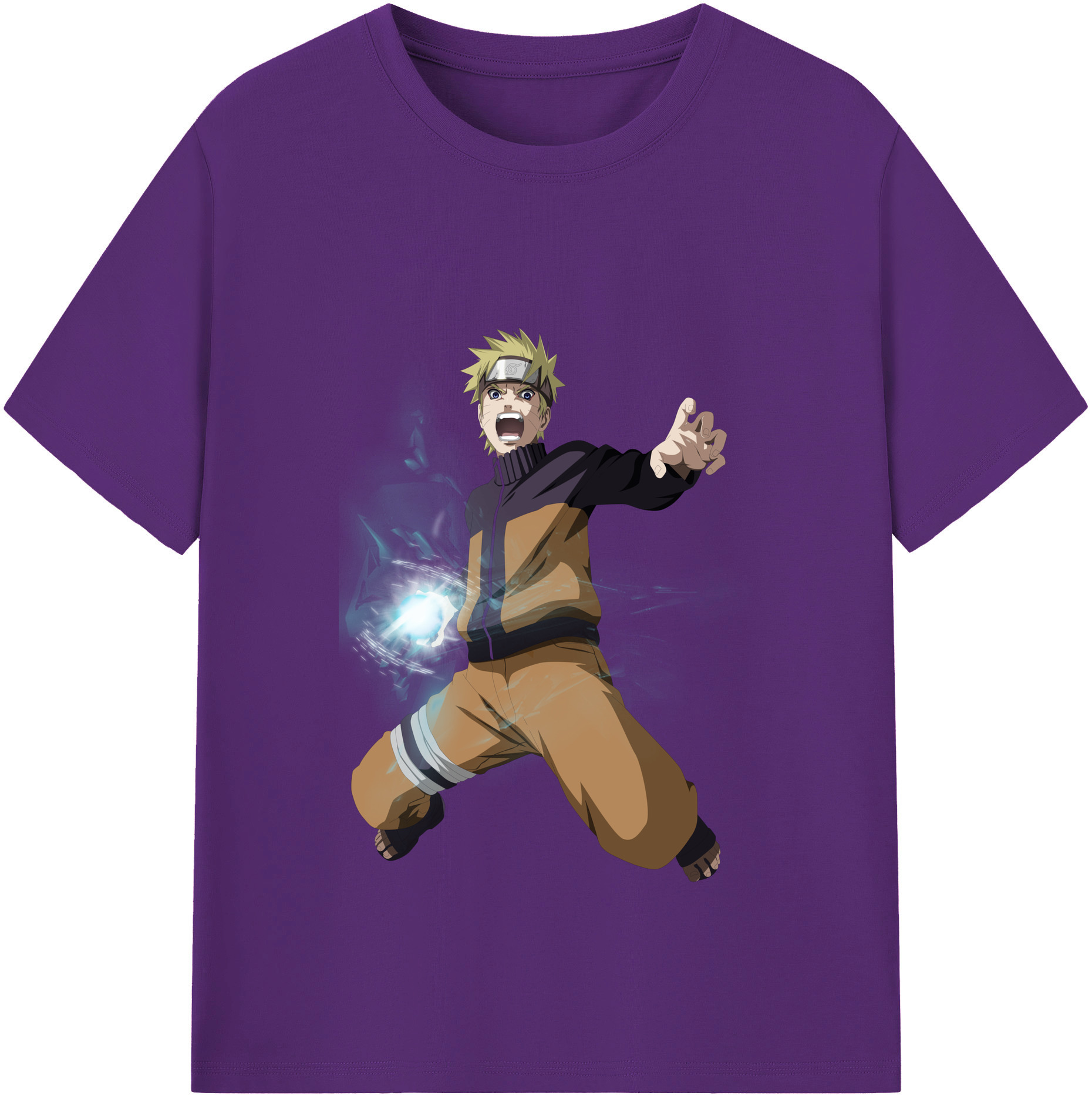 （画像用） NARUTO -ナルト- うずまき ナルト Uzumaki Naruto 綿100％半袖Tシャツ（フロントプリント）