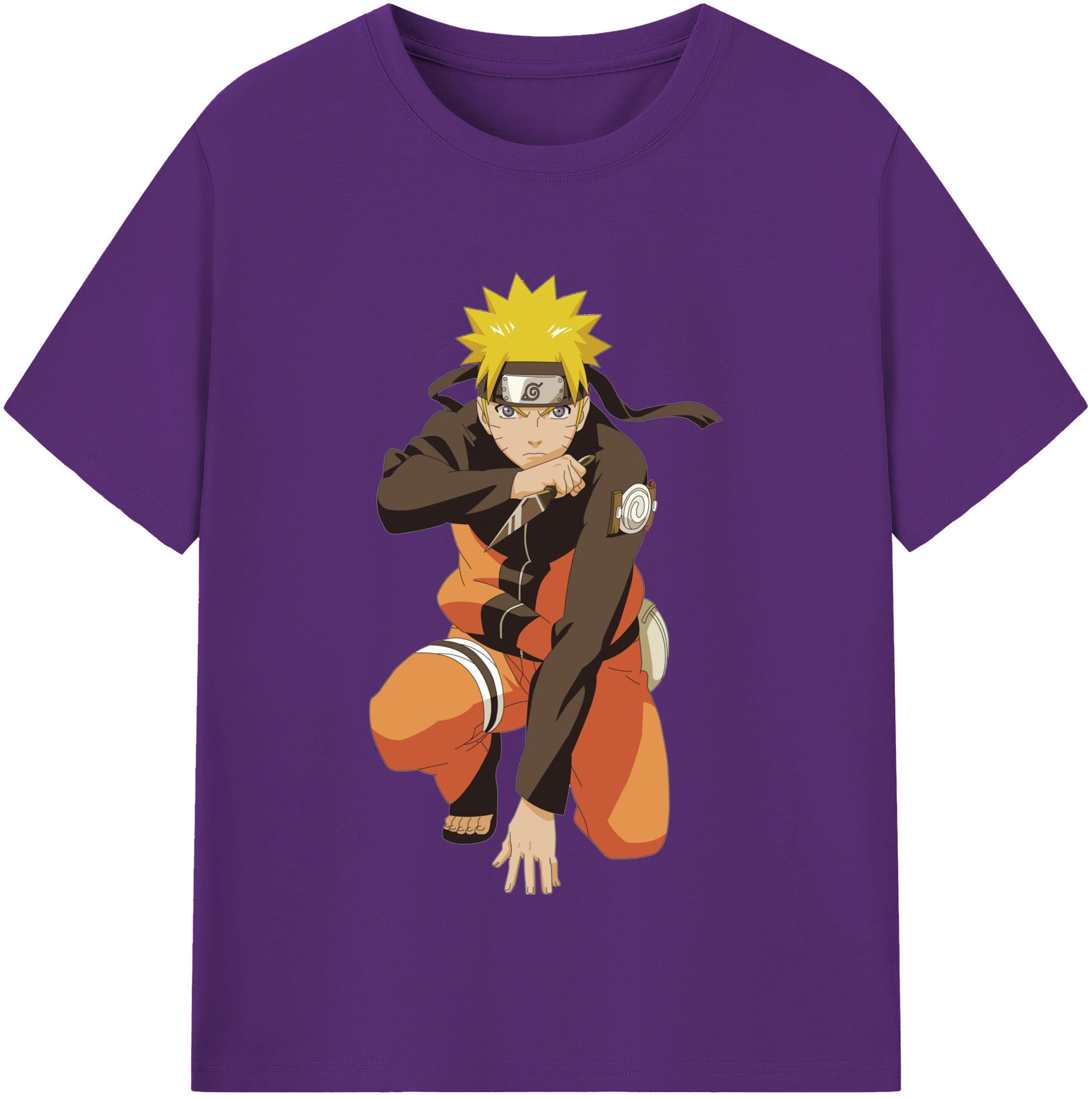 （画像用） NARUTO -ナルト- うずまき ナルト Uzumaki Naruto 綿100％半袖Tシャツ（フロントプリント）
