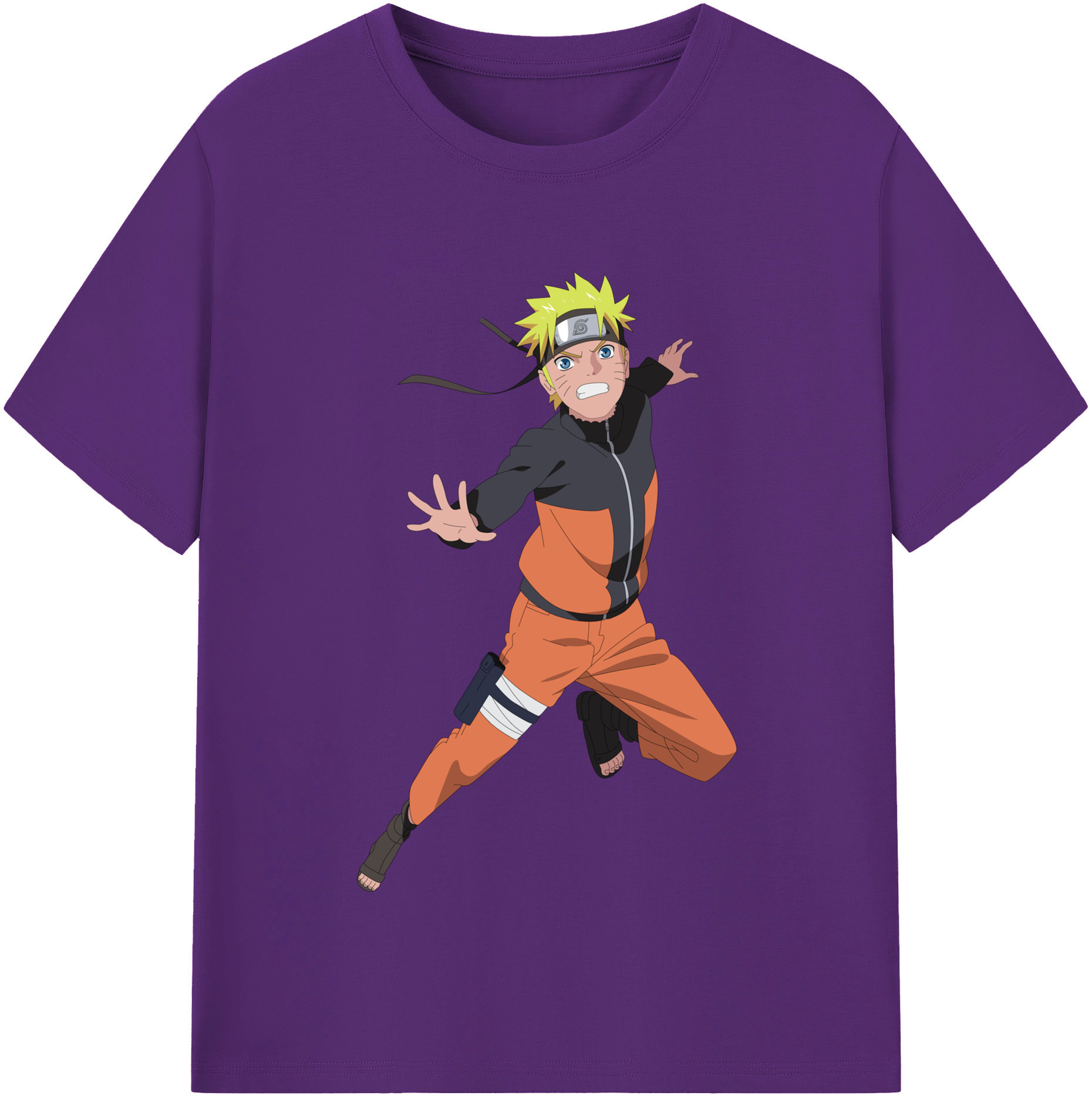 （画像用） NARUTO -ナルト- うずまき ナルト Uzumaki Naruto 綿100％半袖Tシャツ（フロントプリント）