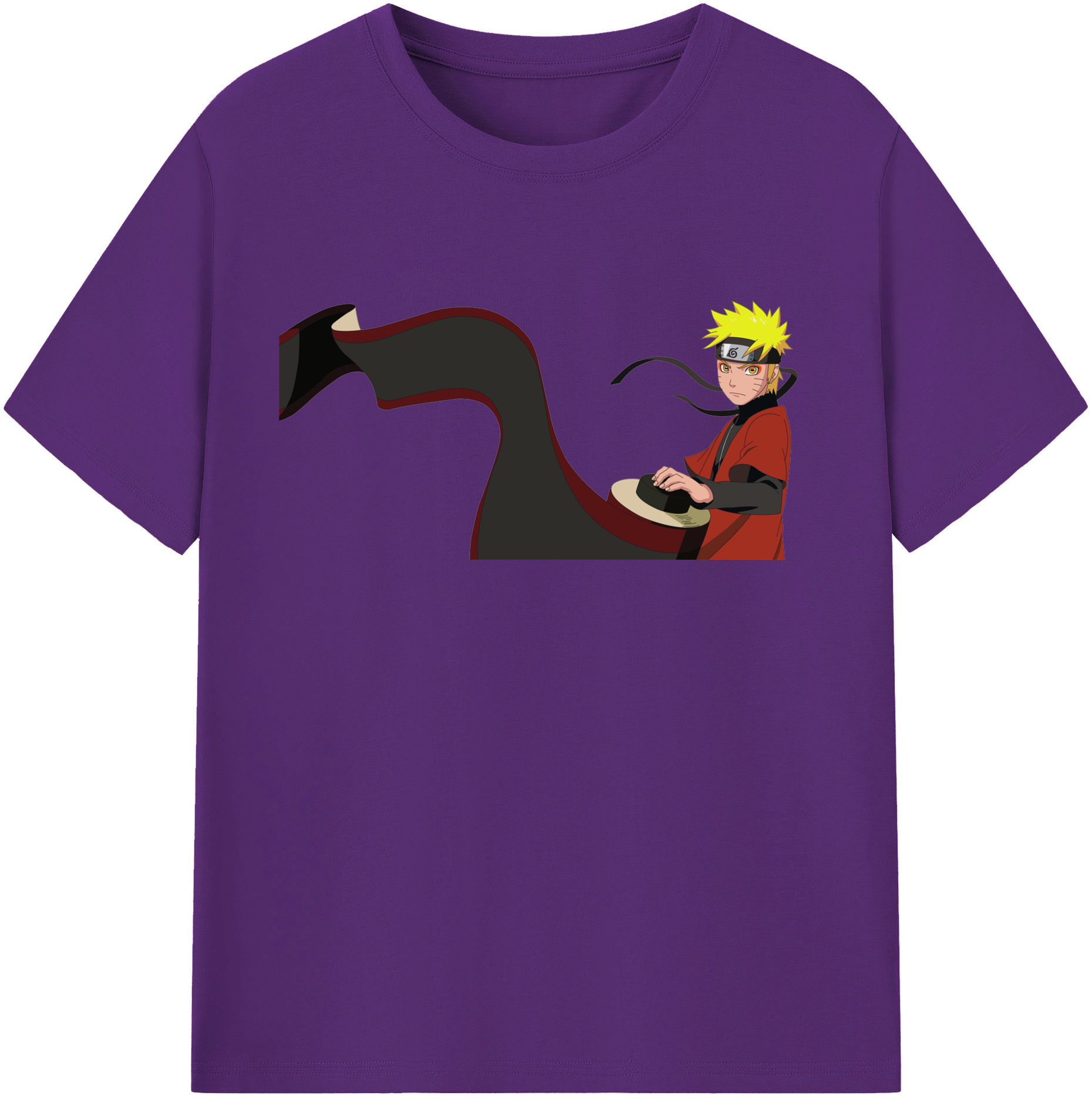 （画像用） NARUTO -ナルト- うずまき ナルト Uzumaki Naruto 綿100％半袖Tシャツ（フロントプリント）
