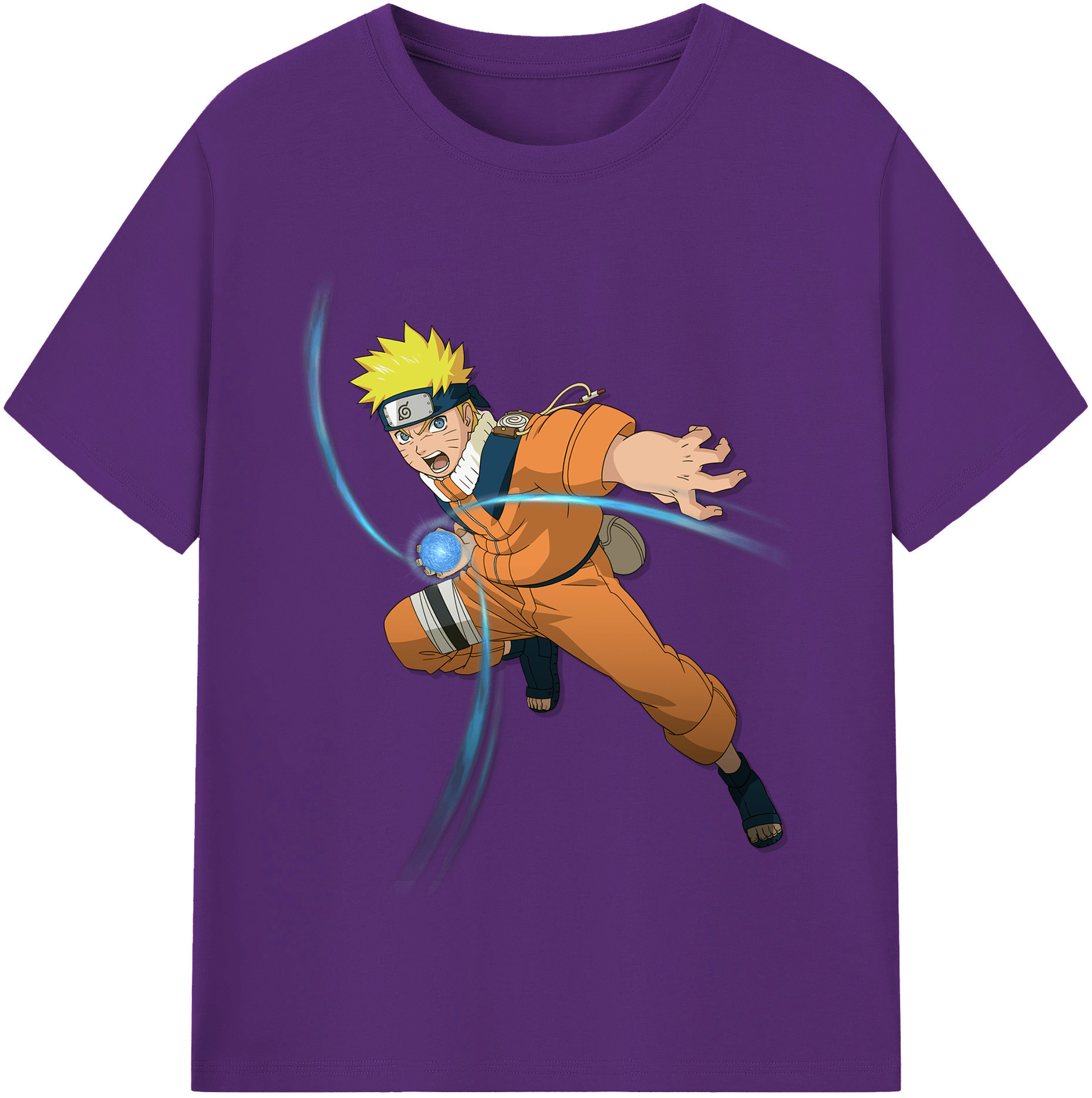 （画像用） NARUTO -ナルト- うずまき ナルト Uzumaki Naruto 綿100％半袖Tシャツ（フロントプリント）
