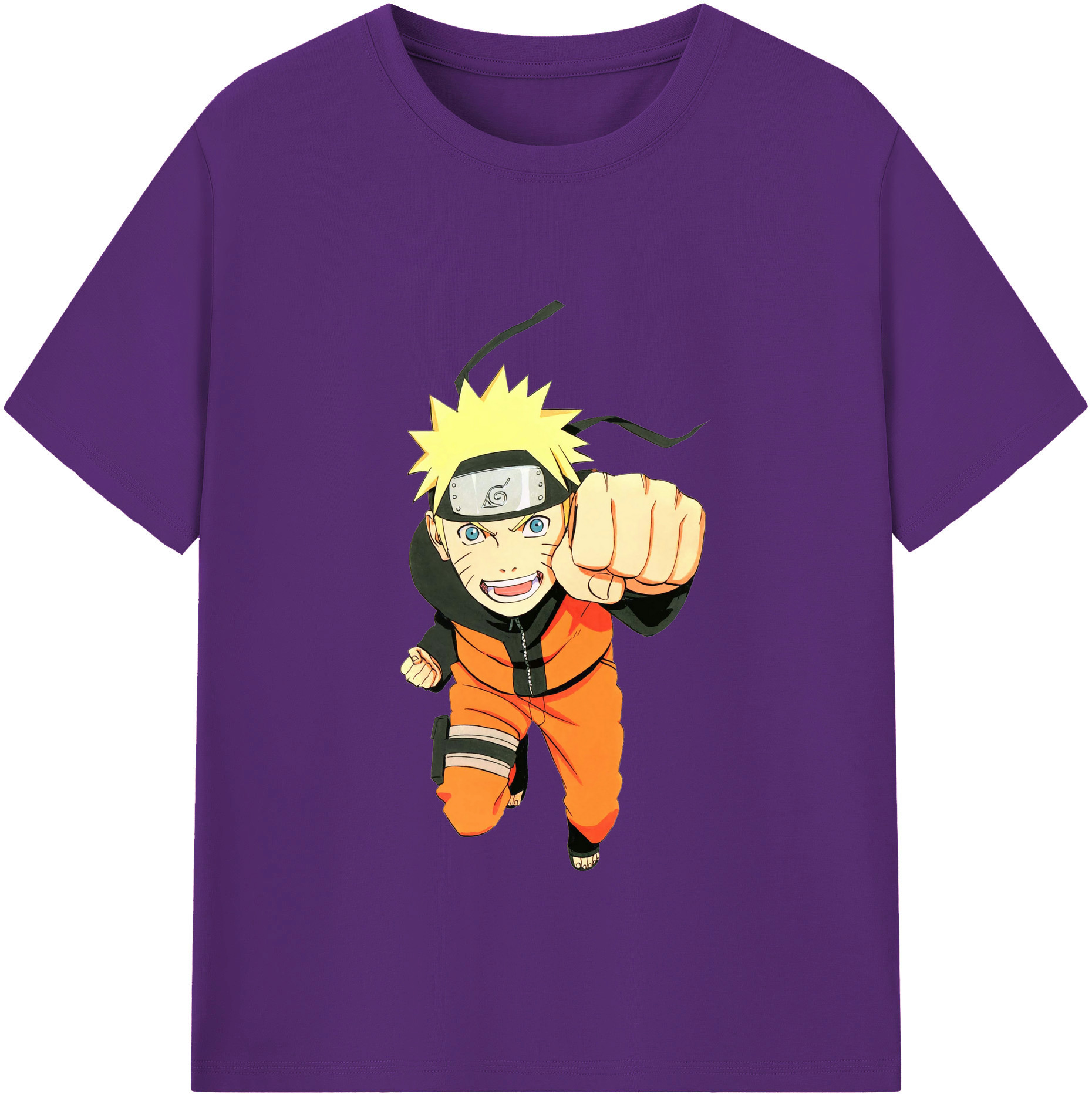 （画像用） NARUTO -ナルト- うずまき ナルト Uzumaki Naruto 綿100％半袖Tシャツ（フロントプリント）