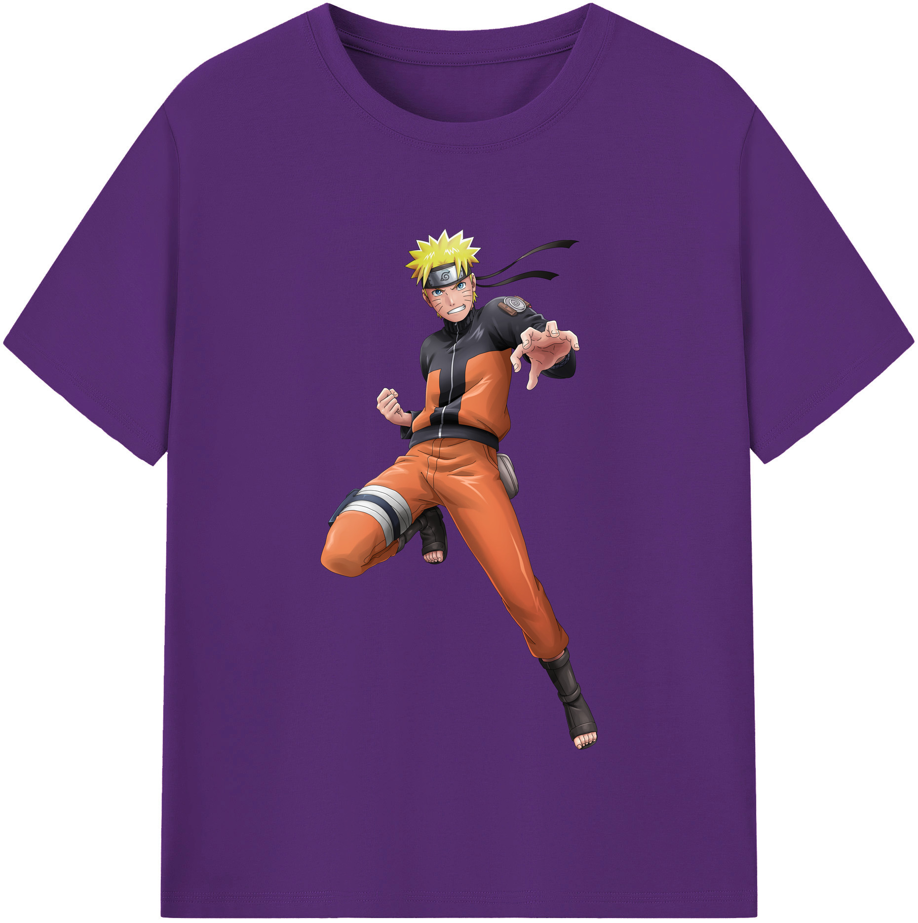 （画像用） NARUTO -ナルト- うずまき ナルト Uzumaki Naruto 綿100％半袖Tシャツ（フロントプリント）