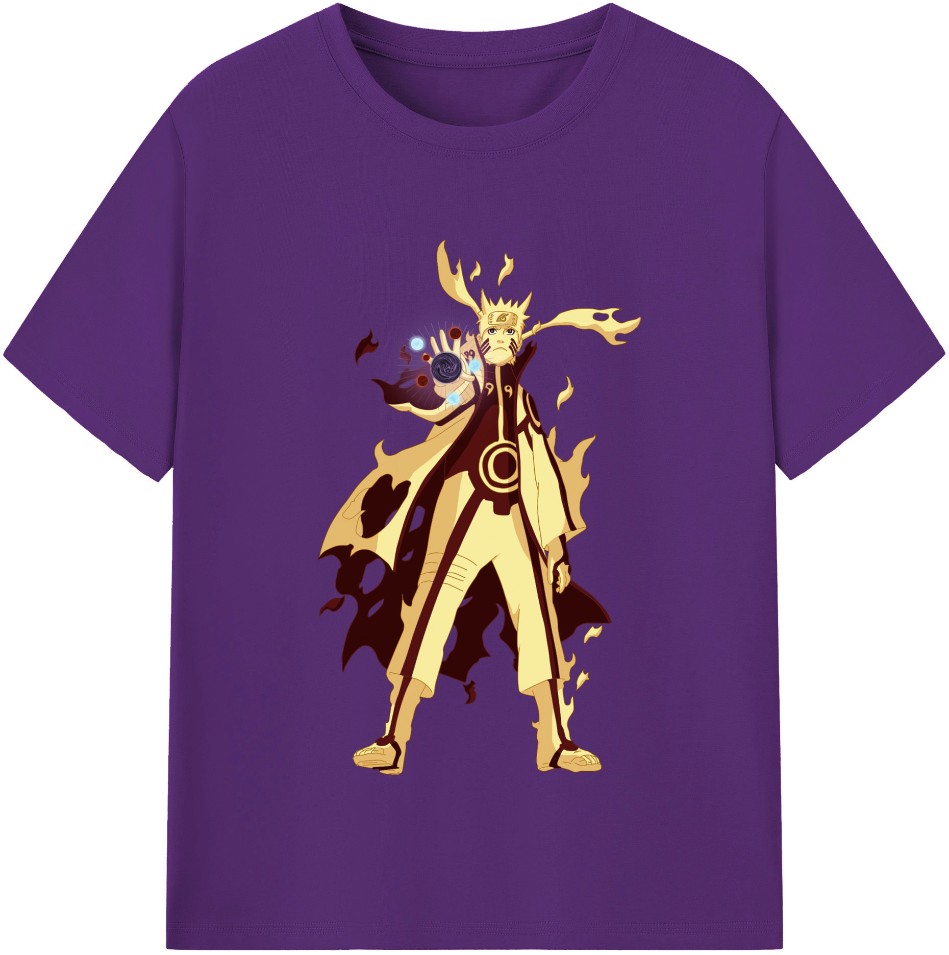（画像用） NARUTO -ナルト- うずまき ナルト Uzumaki Naruto 綿100％半袖Tシャツ（フロントプリント）