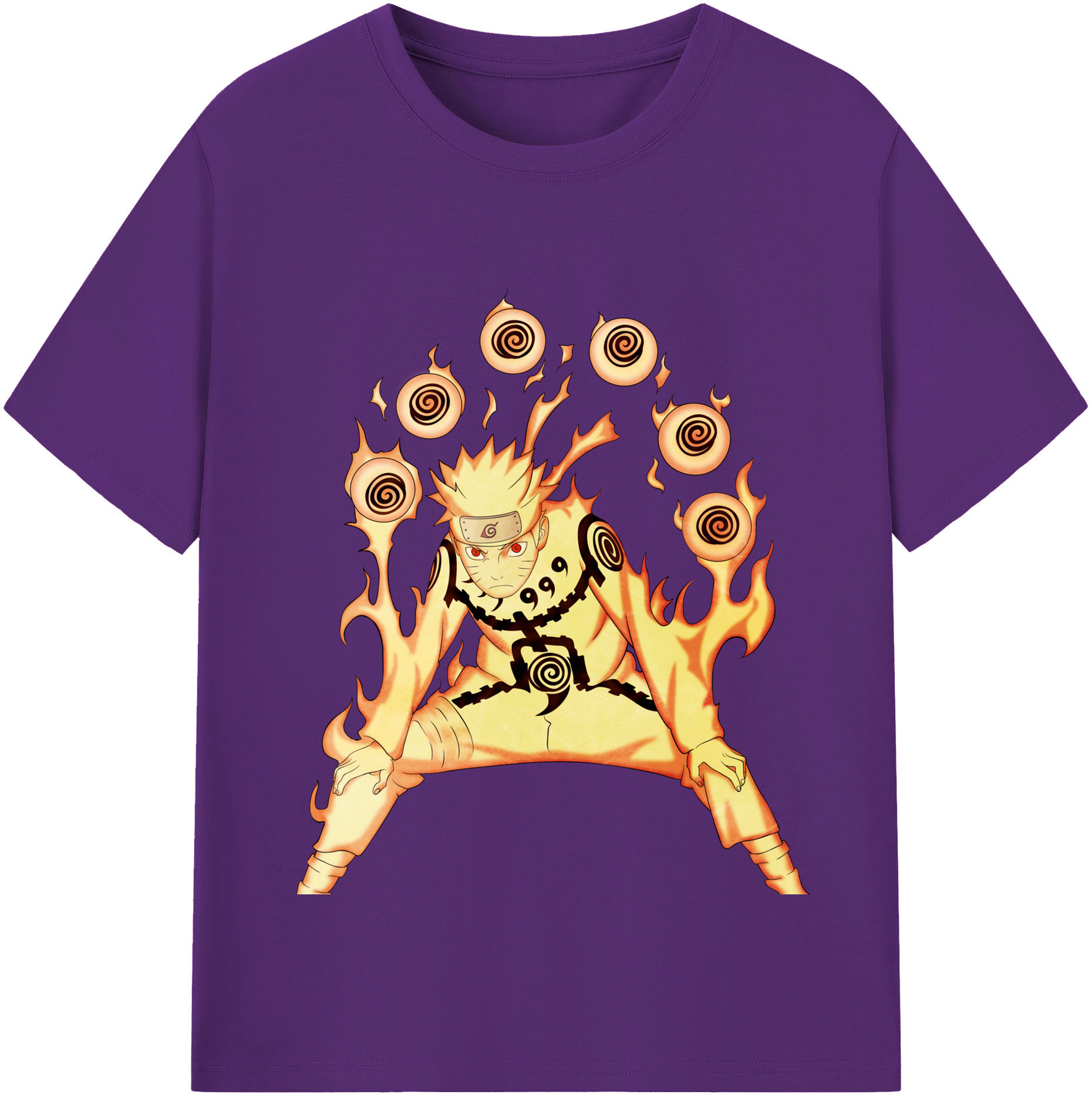 （画像用） NARUTO -ナルト- うずまき ナルト Uzumaki Naruto 綿100％半袖Tシャツ（フロントプリント）