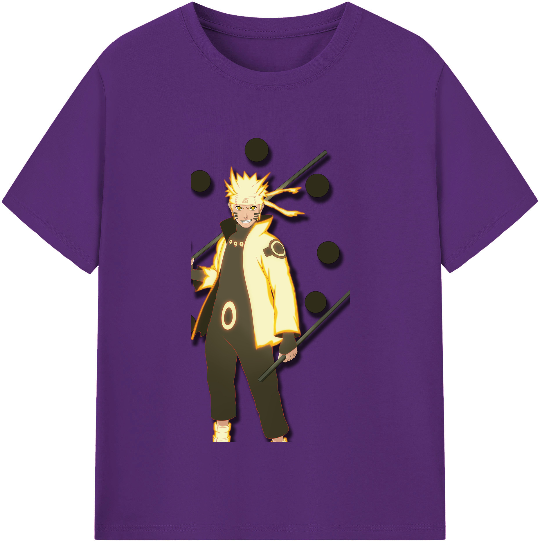 （画像用） NARUTO -ナルト- うずまき ナルト Uzumaki Naruto 綿100％半袖Tシャツ（フロントプリント）