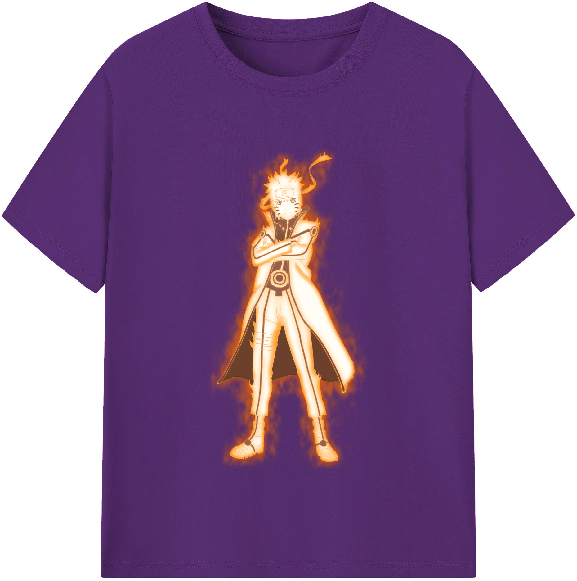 （画像用） NARUTO -ナルト- うずまき ナルト Uzumaki Naruto 綿100％半袖Tシャツ（フロントプリント）