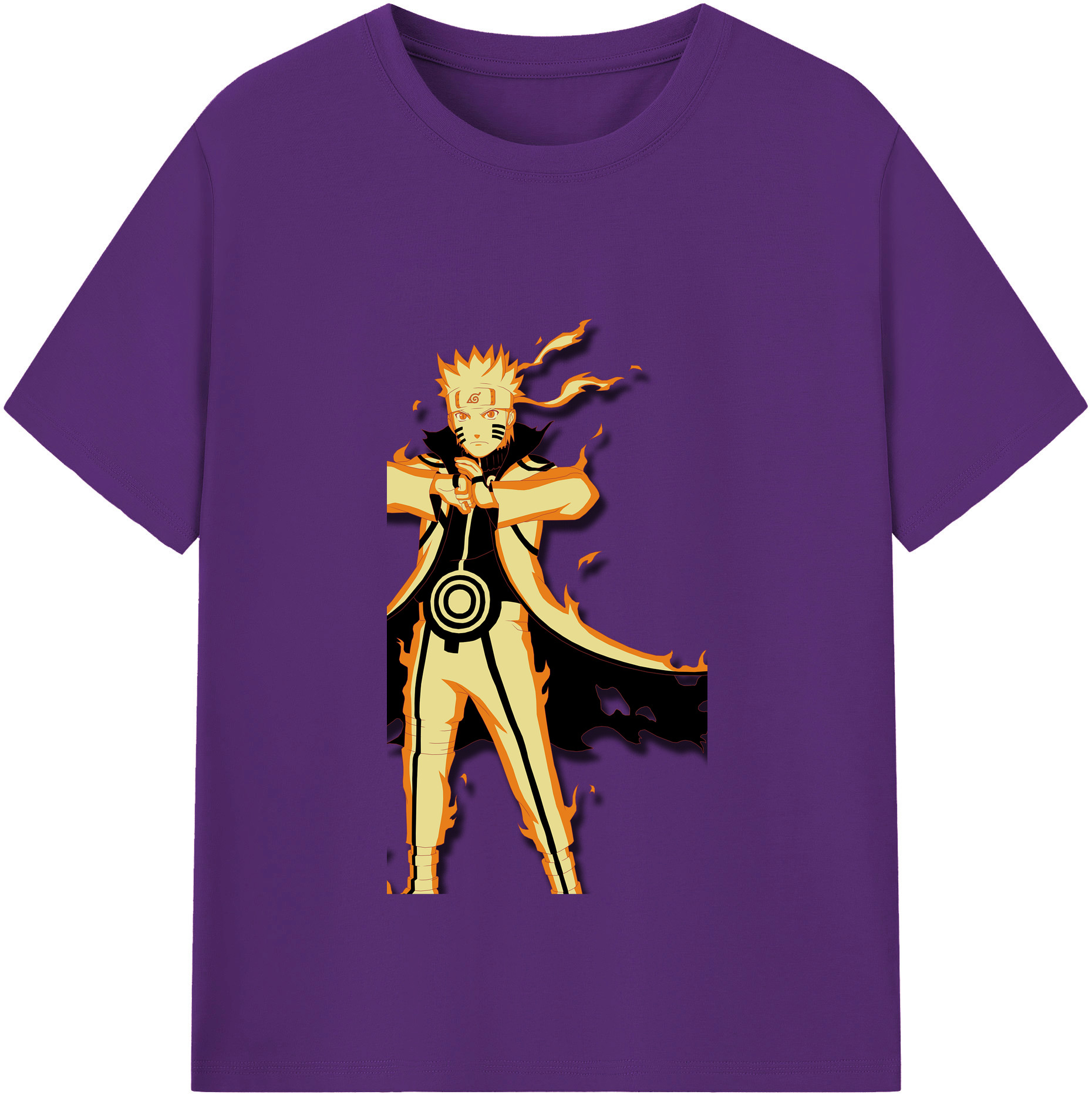 （画像用） NARUTO -ナルト- うずまき ナルト Uzumaki Naruto 綿100％半袖Tシャツ（フロントプリント）