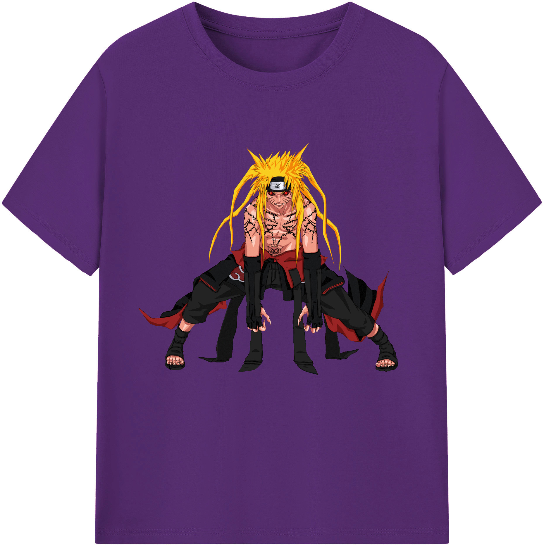 （画像用） NARUTO -ナルト- うずまき ナルト Uzumaki Naruto 綿100％半袖Tシャツ（フロントプリント）
