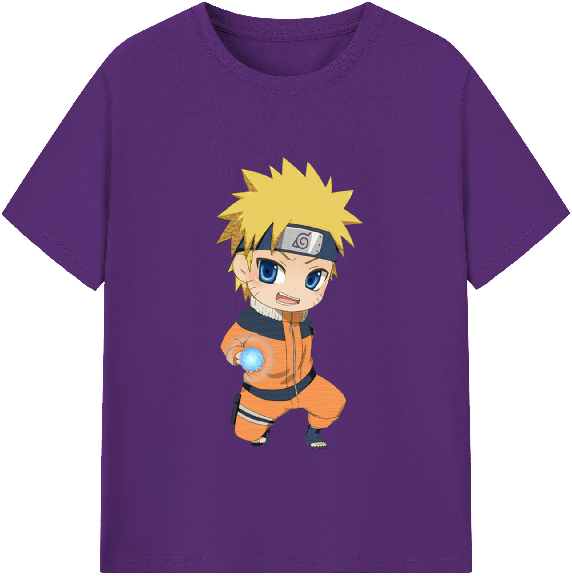 （画像用） NARUTO -ナルト- うずまき ナルト Uzumaki Naruto 綿100％半袖Tシャツ（フロントプリント）