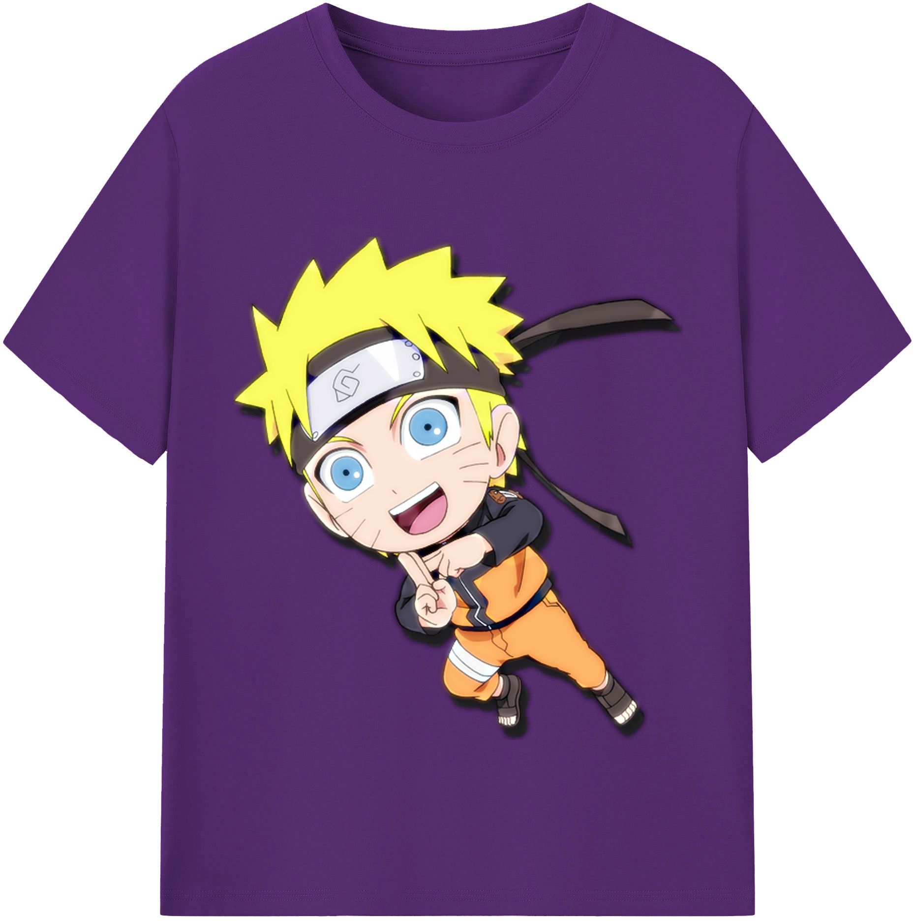 （画像用） NARUTO -ナルト- うずまき ナルト Uzumaki Naruto 綿100％半袖Tシャツ（フロントプリント）