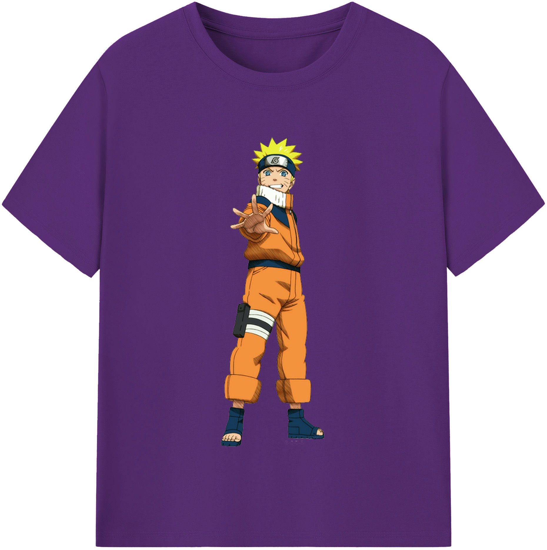 （画像用） NARUTO -ナルト- うずまき ナルト Uzumaki Naruto 綿100％半袖Tシャツ（フロントプリント）