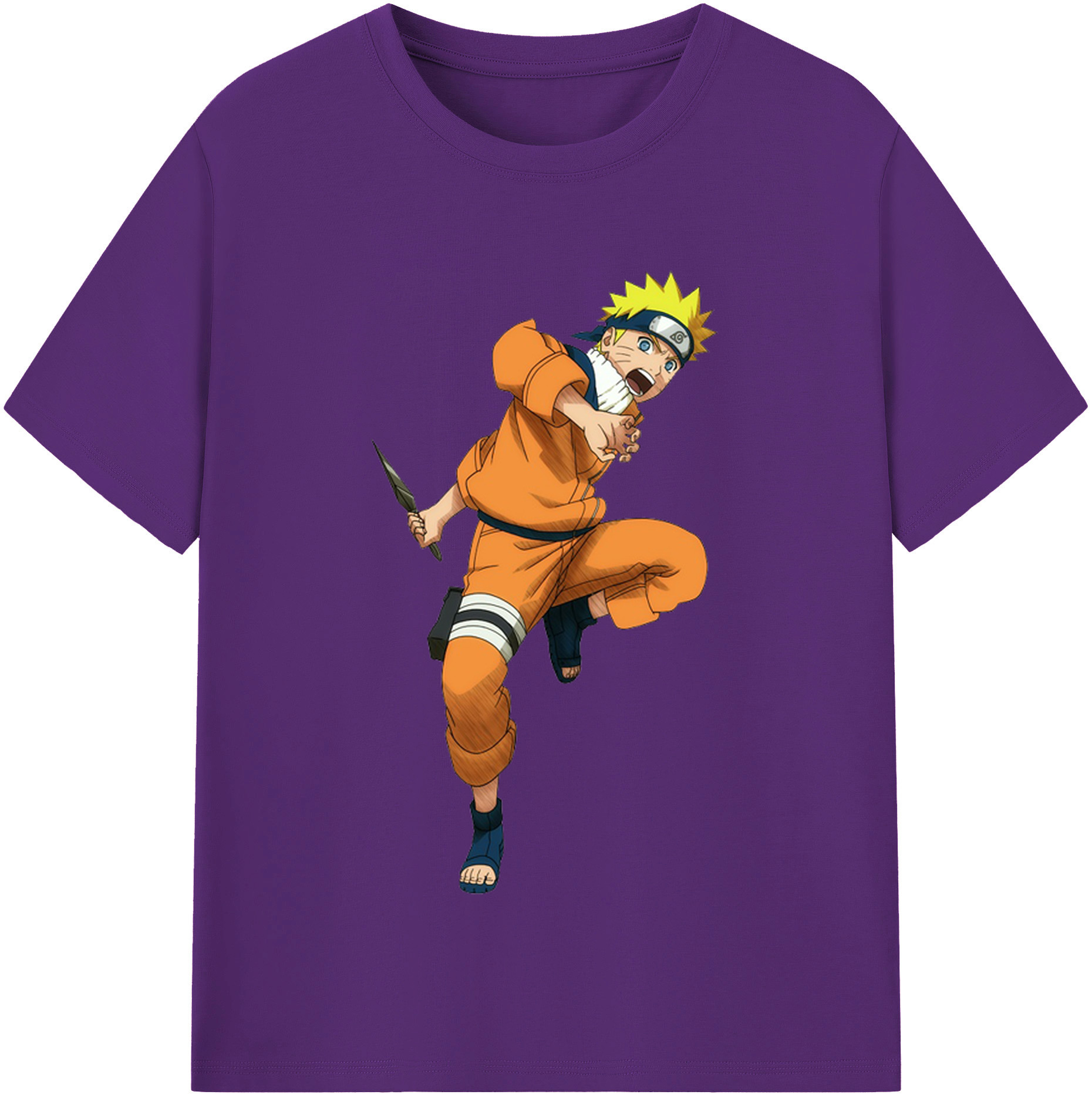 （画像用） NARUTO -ナルト- うずまき ナルト Uzumaki Naruto 綿100％半袖Tシャツ（フロントプリント）