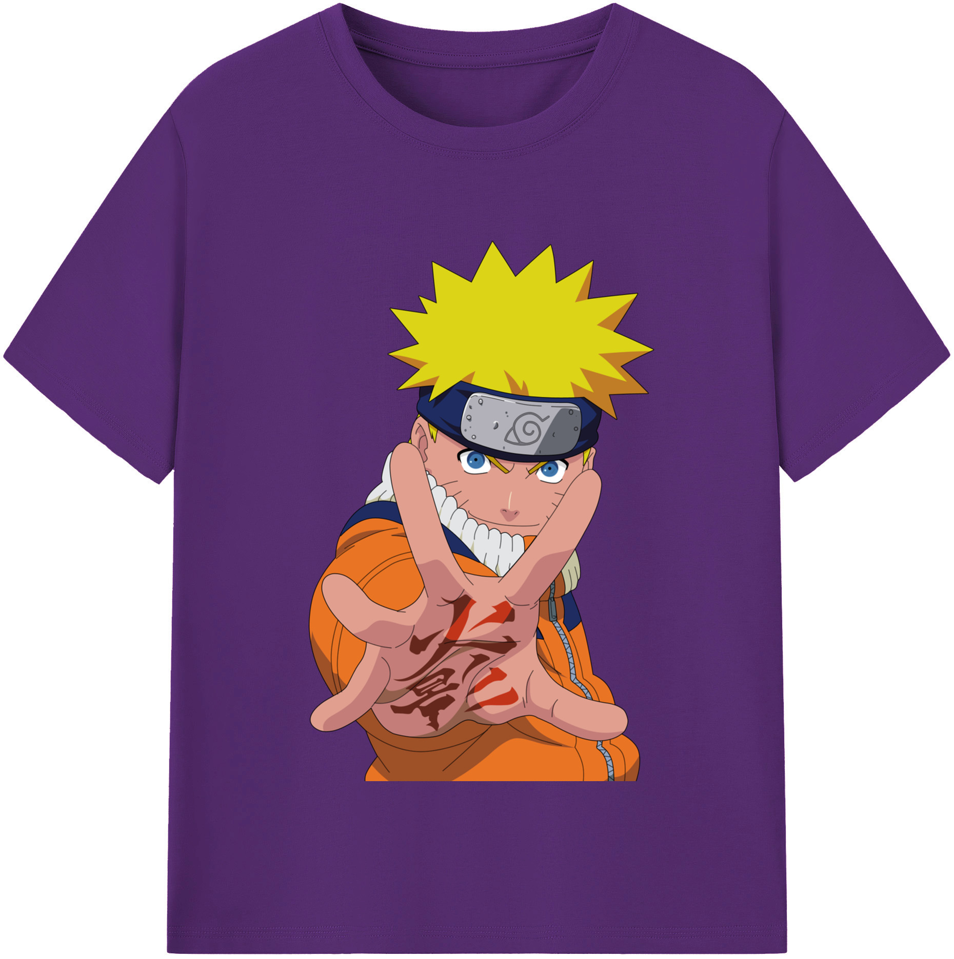 （画像用） NARUTO -ナルト- うずまき ナルト Uzumaki Naruto 綿100％半袖Tシャツ（フロントプリント）