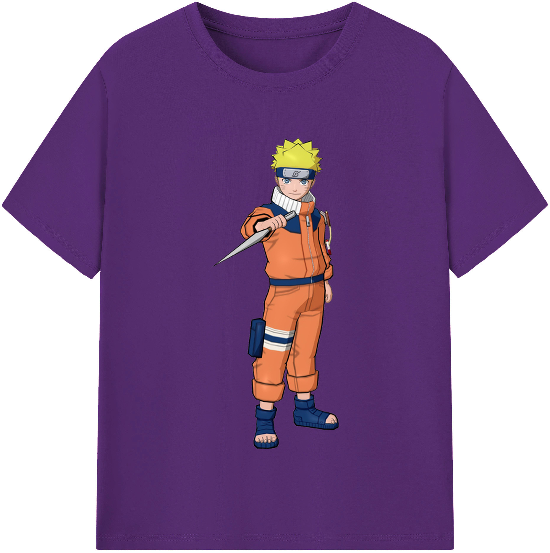 （画像用） NARUTO -ナルト- うずまき ナルト Uzumaki Naruto 綿100％半袖Tシャツ（フロントプリント）