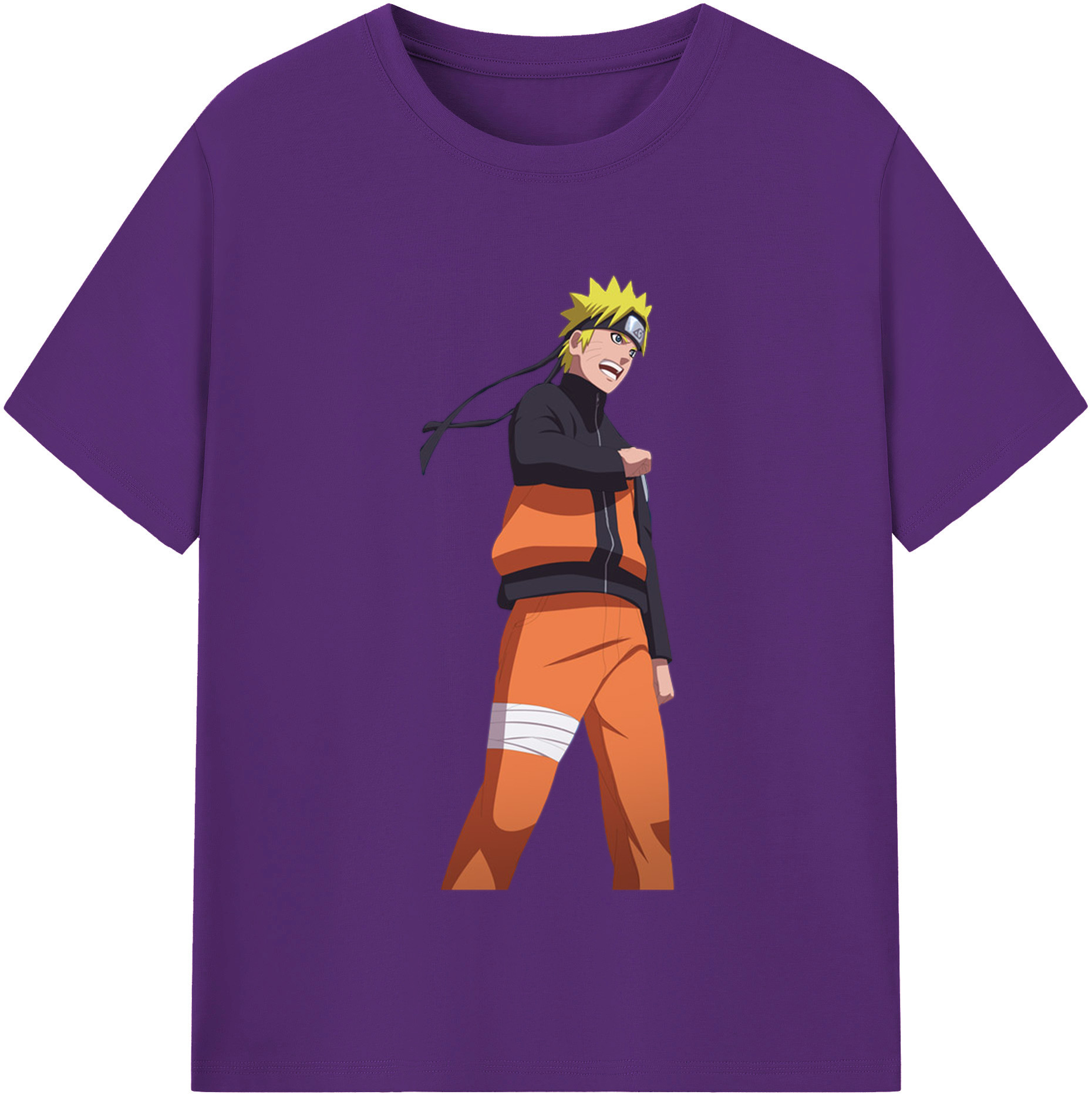 （画像用） NARUTO -ナルト- うずまき ナルト Uzumaki Naruto 綿100％半袖Tシャツ（フロントプリント）