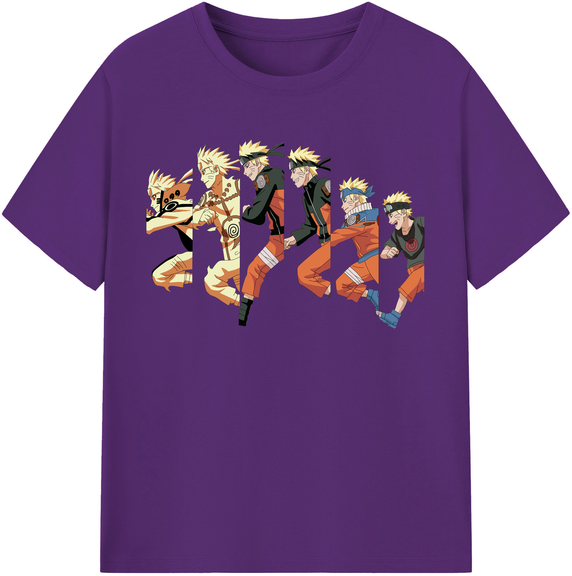 （画像用） NARUTO -ナルト- うずまき ナルト Uzumaki Naruto 綿100％半袖Tシャツ（フロントプリント）