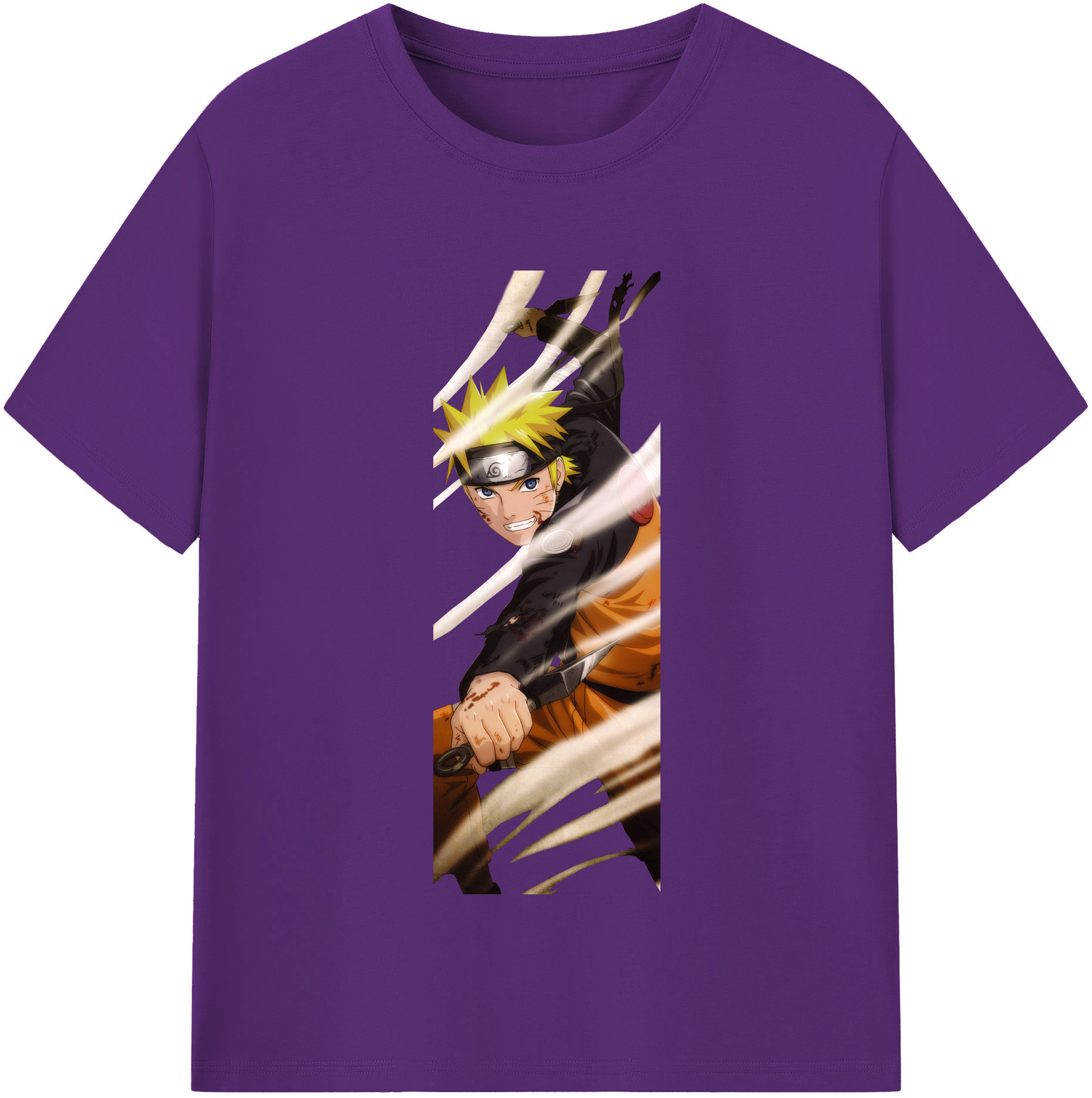 （画像用） NARUTO -ナルト- うずまき ナルト Uzumaki Naruto 綿100％半袖Tシャツ（フロントプリント）