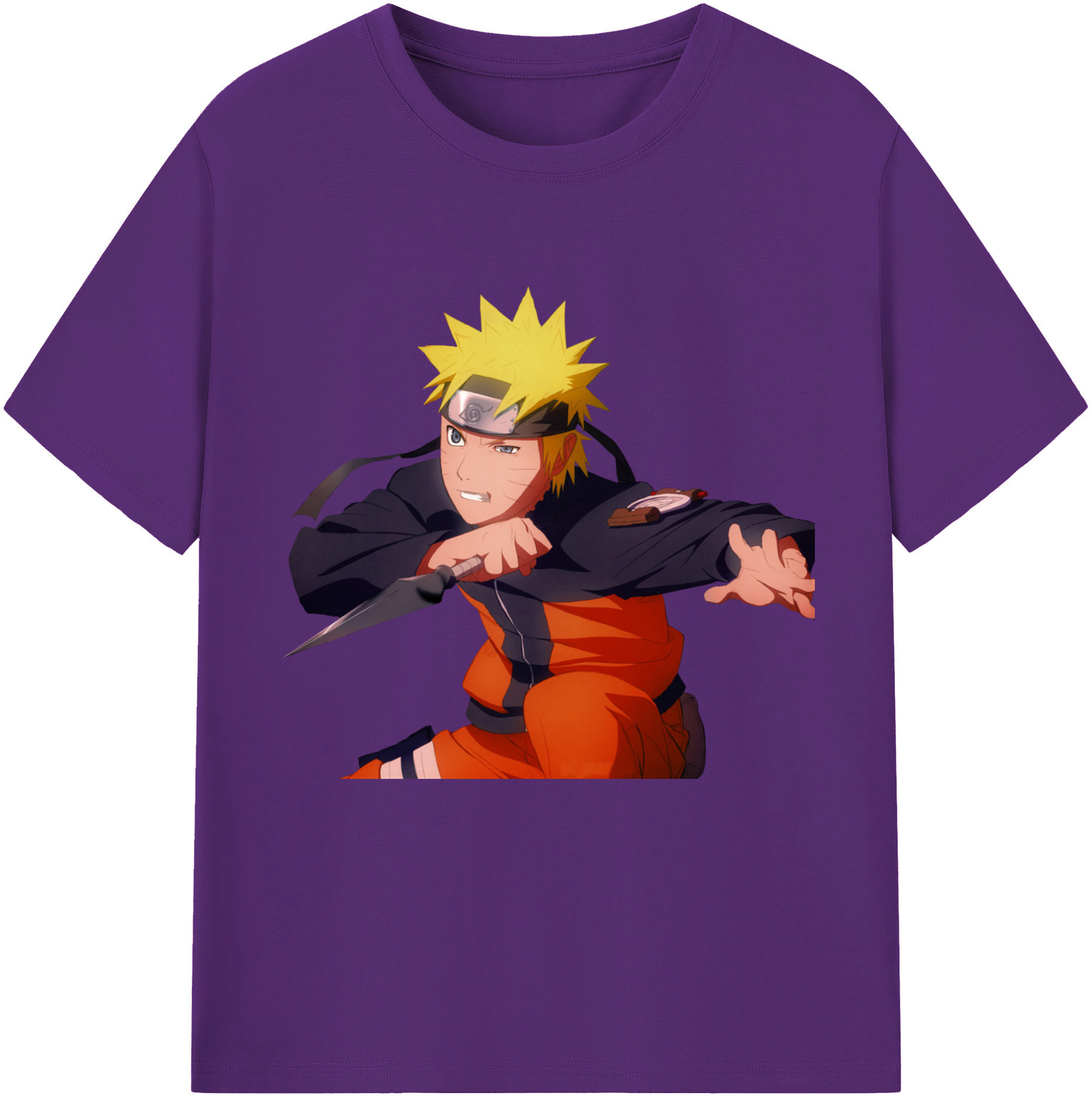 （画像用） NARUTO -ナルト- うずまき ナルト Uzumaki Naruto 綿100％半袖Tシャツ（フロントプリント）