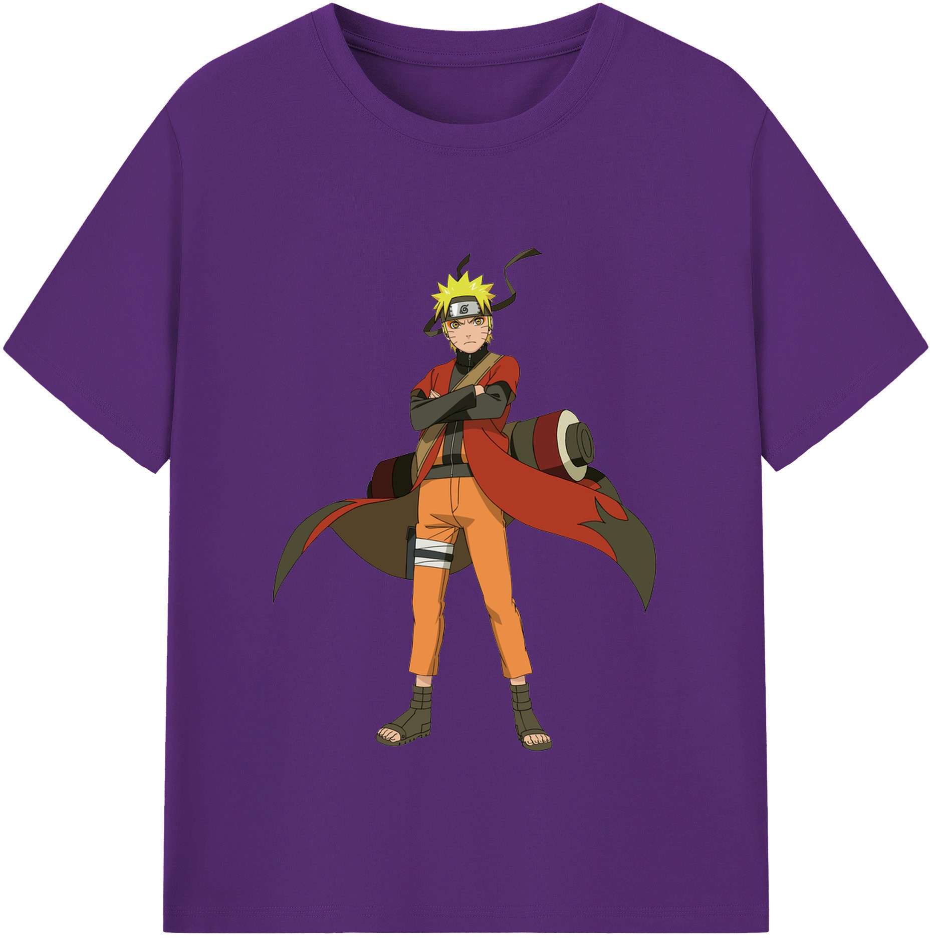 （画像用） NARUTO -ナルト- うずまき ナルト Uzumaki Naruto 綿100％半袖Tシャツ（フロントプリント）