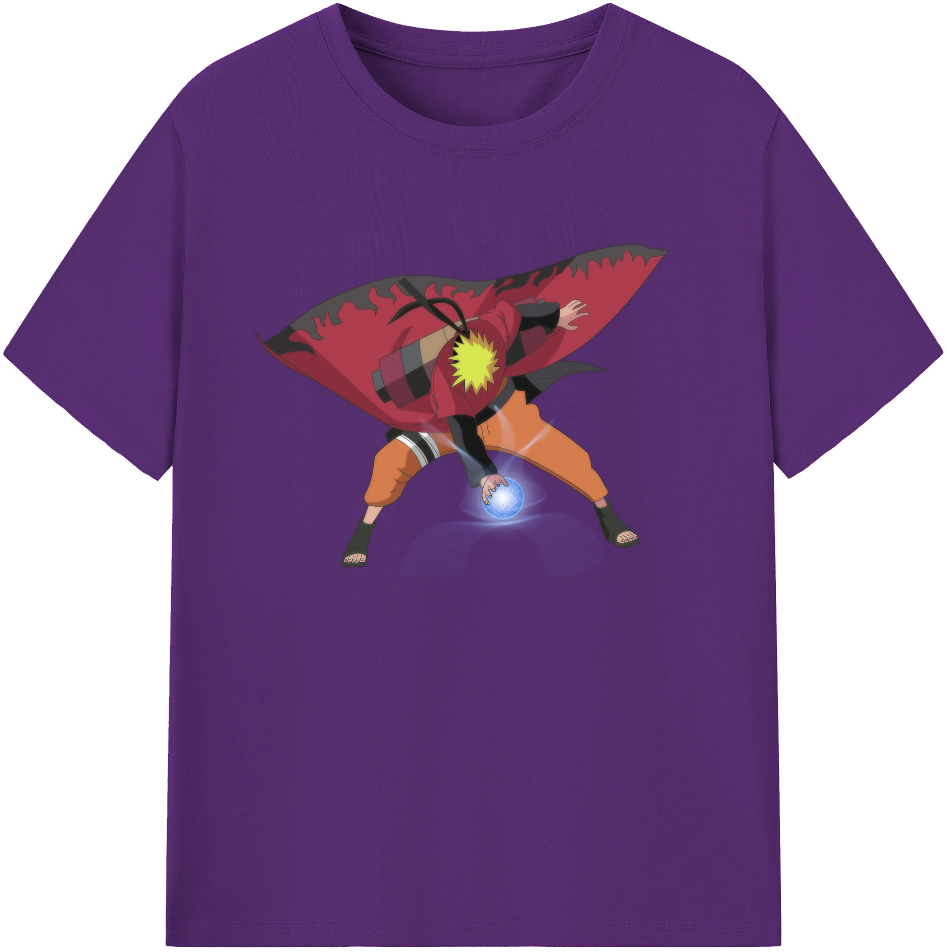 （画像用） NARUTO -ナルト- うずまき ナルト Uzumaki Naruto 綿100％半袖Tシャツ（フロントプリント）