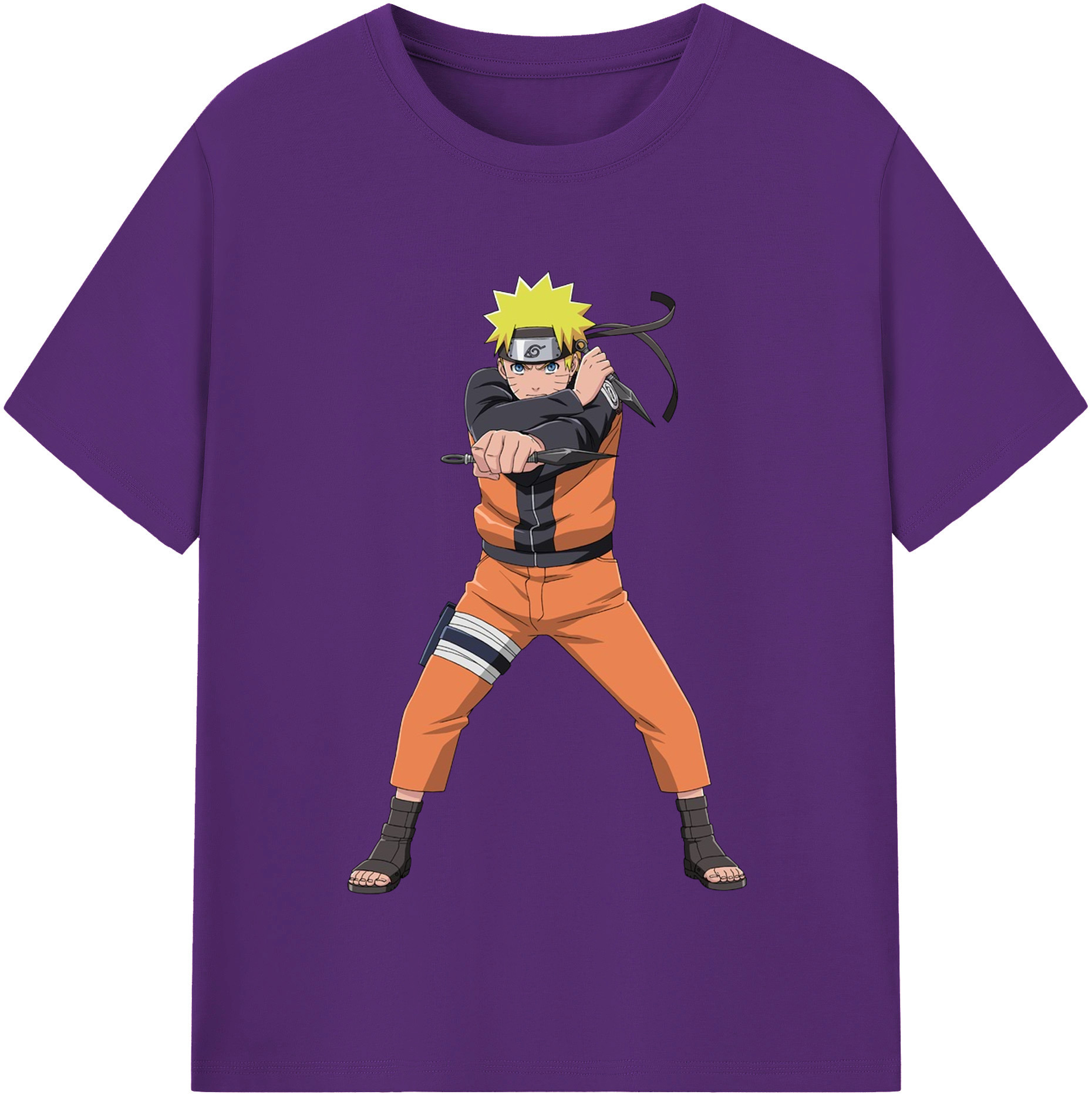 （画像用） NARUTO -ナルト- うずまき ナルト Uzumaki Naruto 綿100％半袖Tシャツ（フロントプリント）